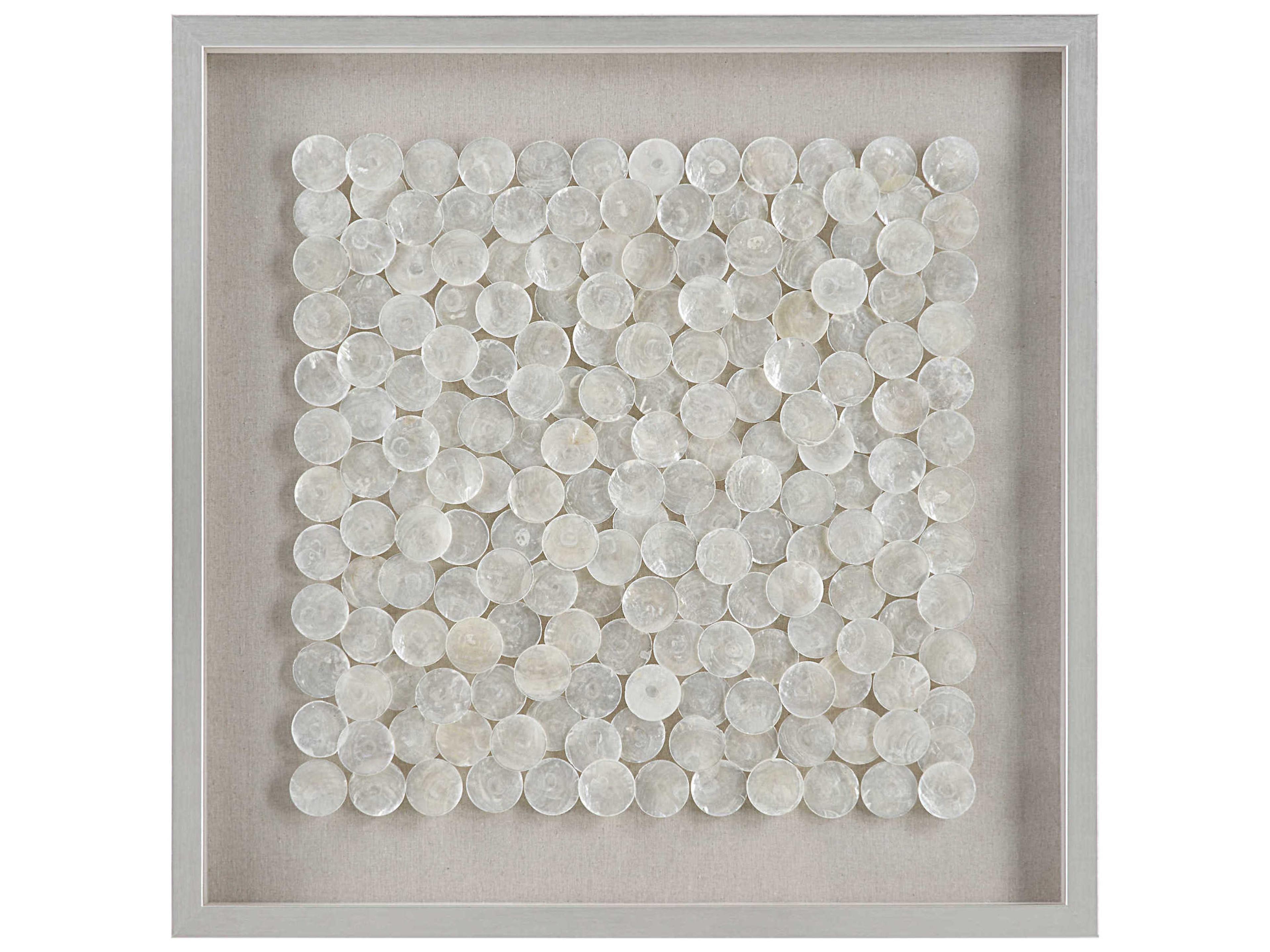 Uttermost Roxas Capiz Shells Shimmer / Brushed Silver Shadow Box