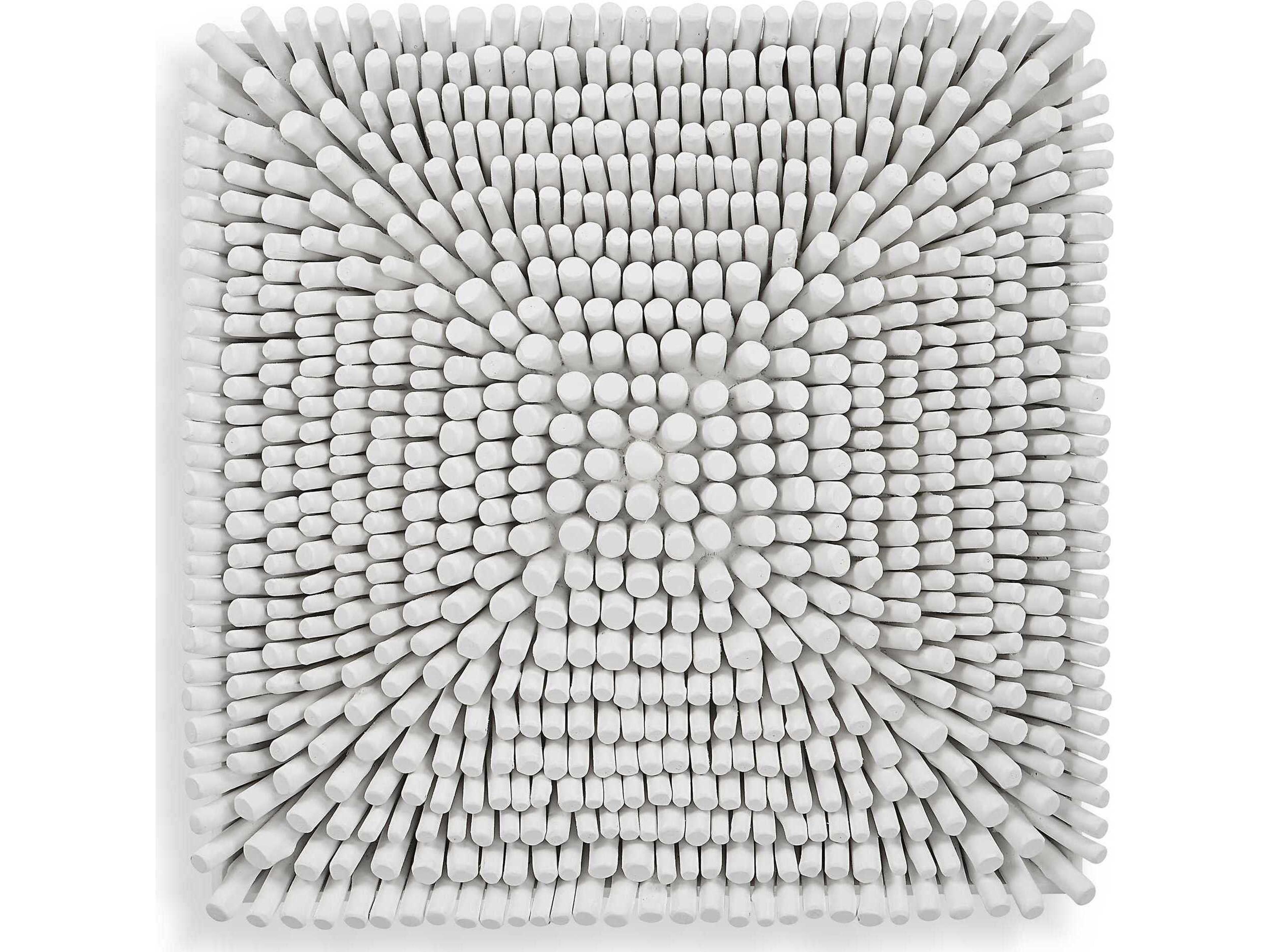 Uttermost Portside Matte White Wood Wall Panel