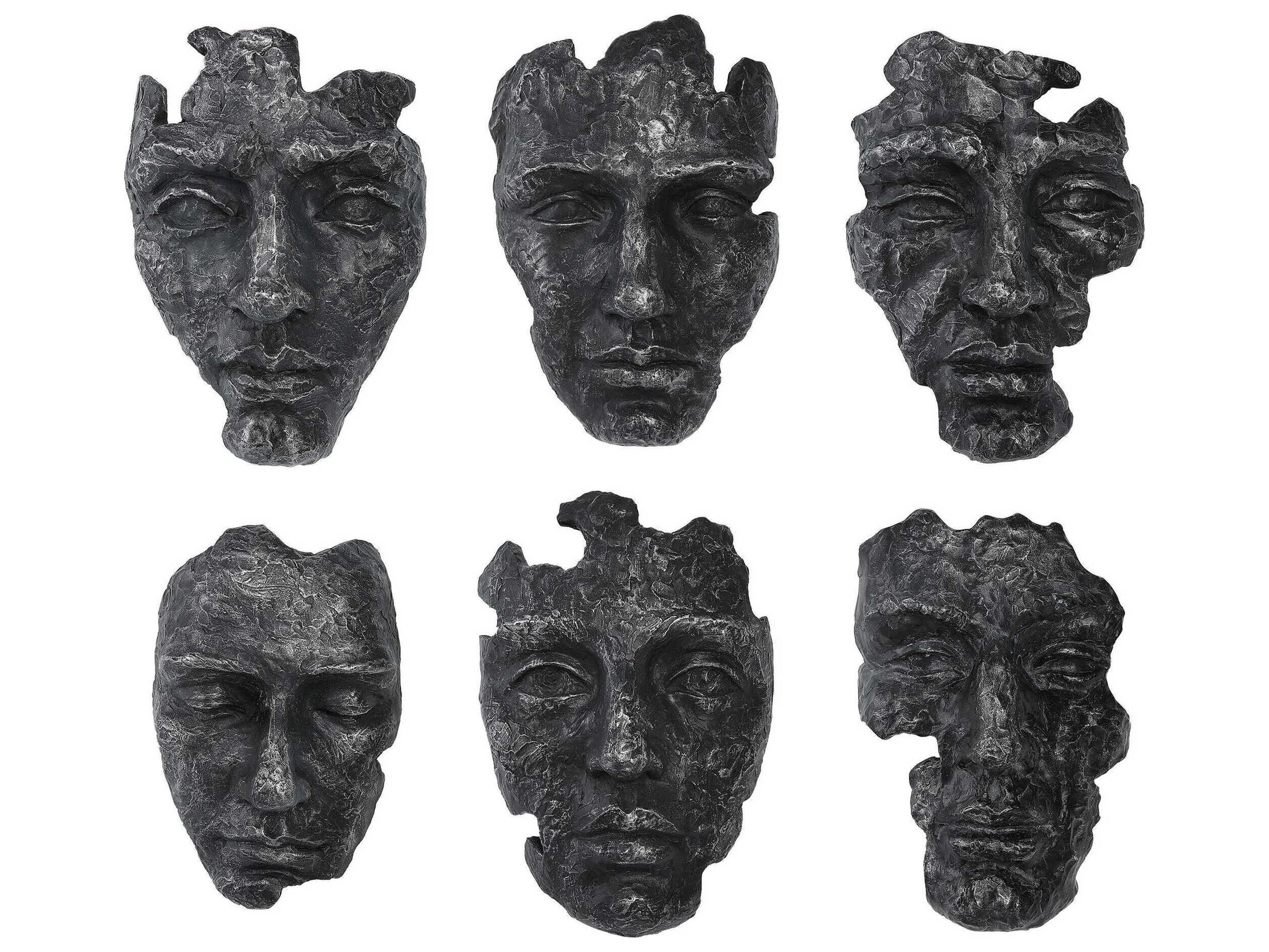 Uttermost Self Portrait Metallic 3D Wall Art Set of 6
