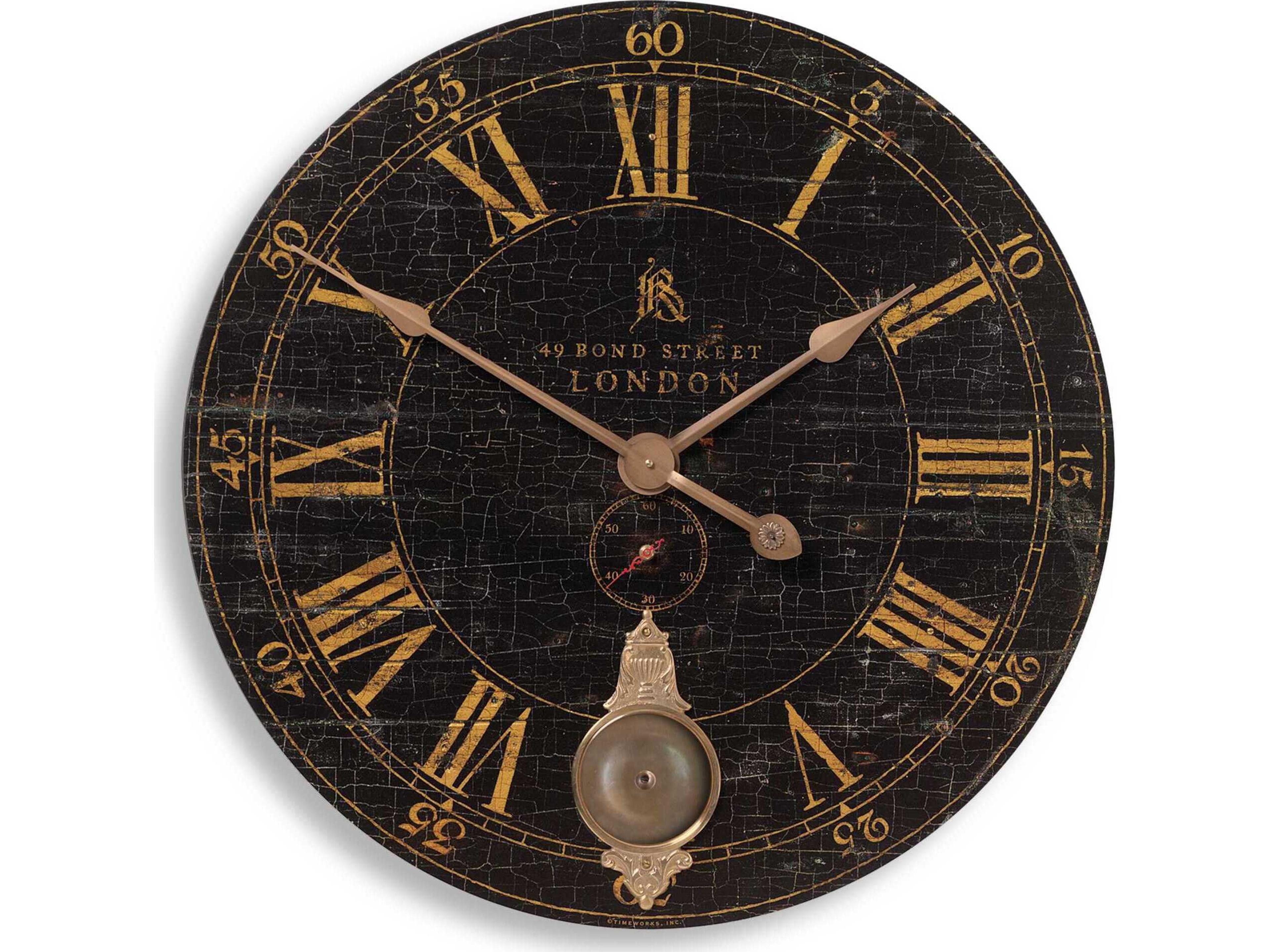 Uttermost Bond Street 30" Black Wall Clock