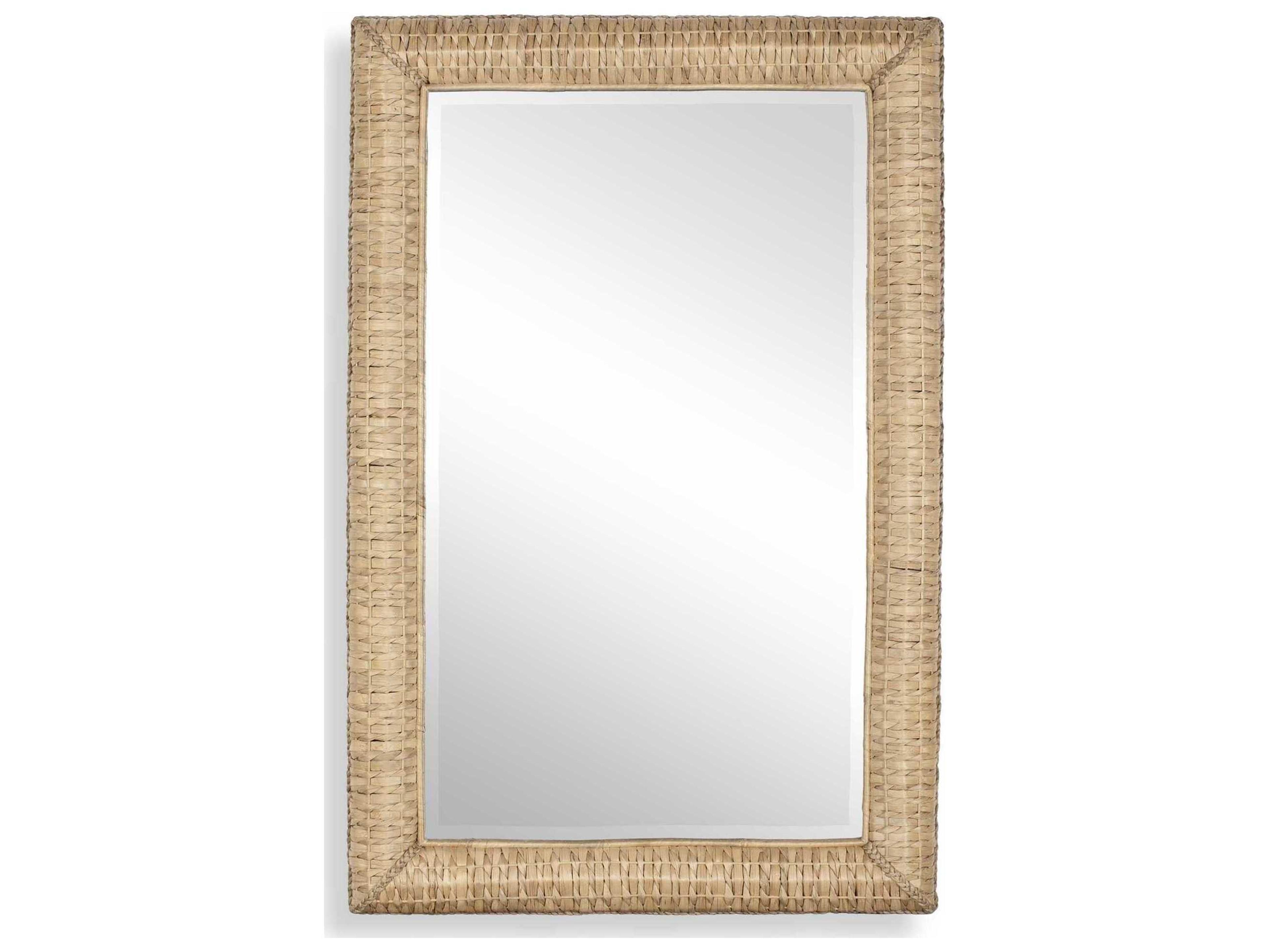 Uttermost Twisted Seagrass Natural Rectangular Wall Mirror