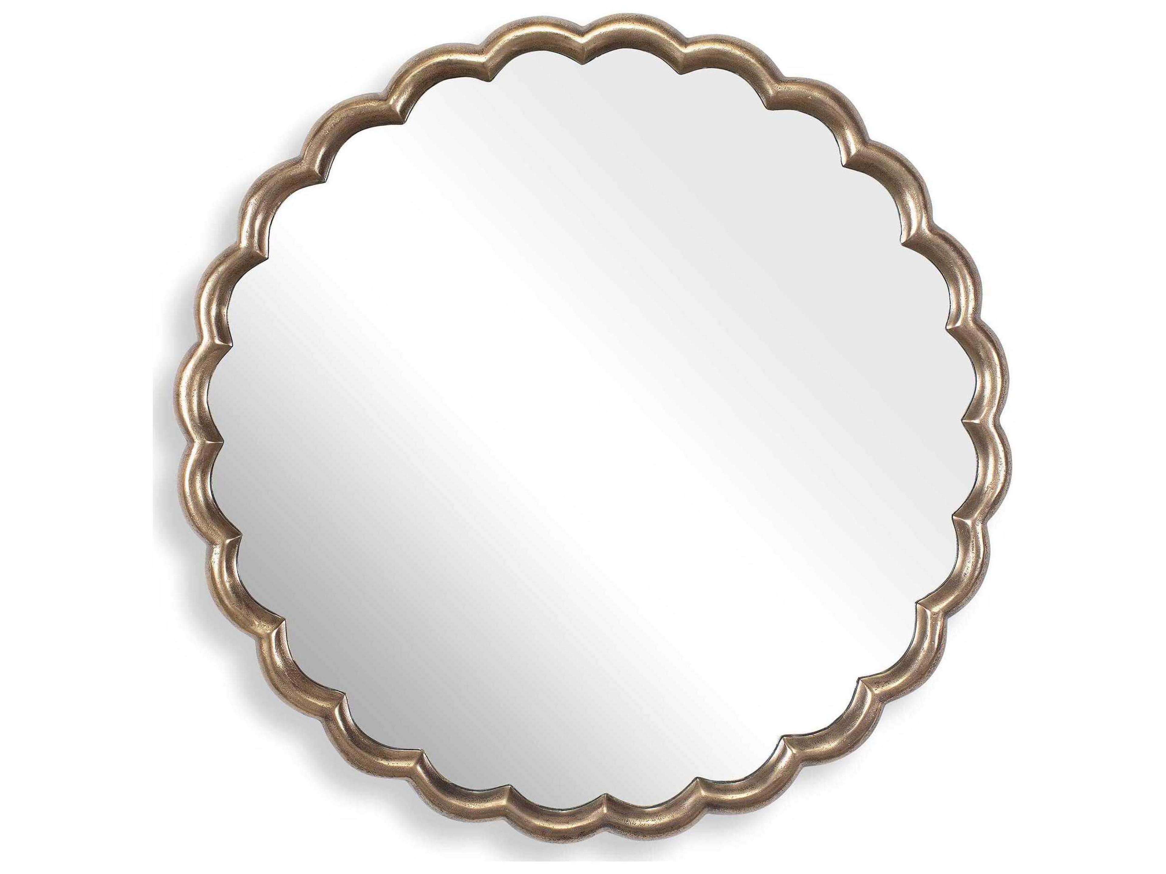 Uttermost Cerrito Antique Brass Round Wall Mirror