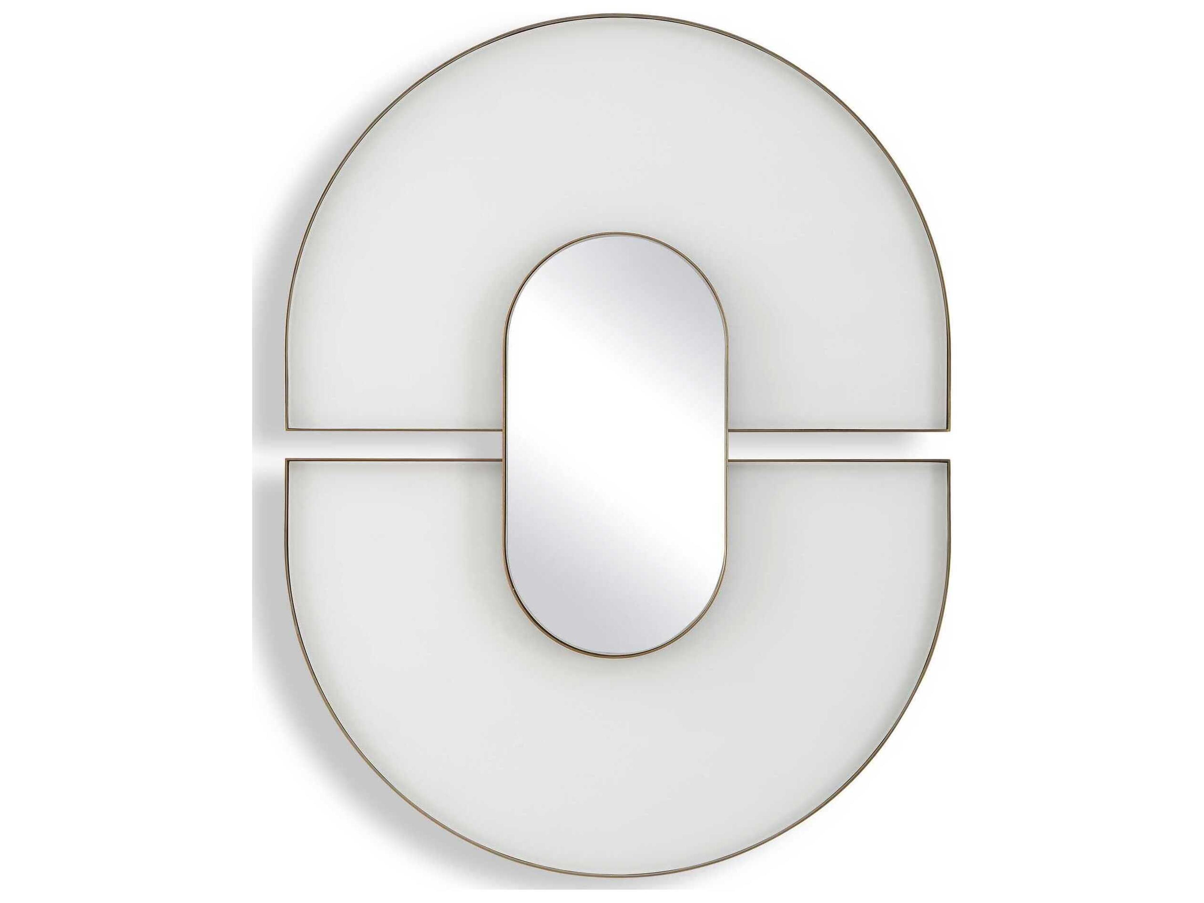 Uttermost Encase Antique Gold Iron Oval Wall Mirror