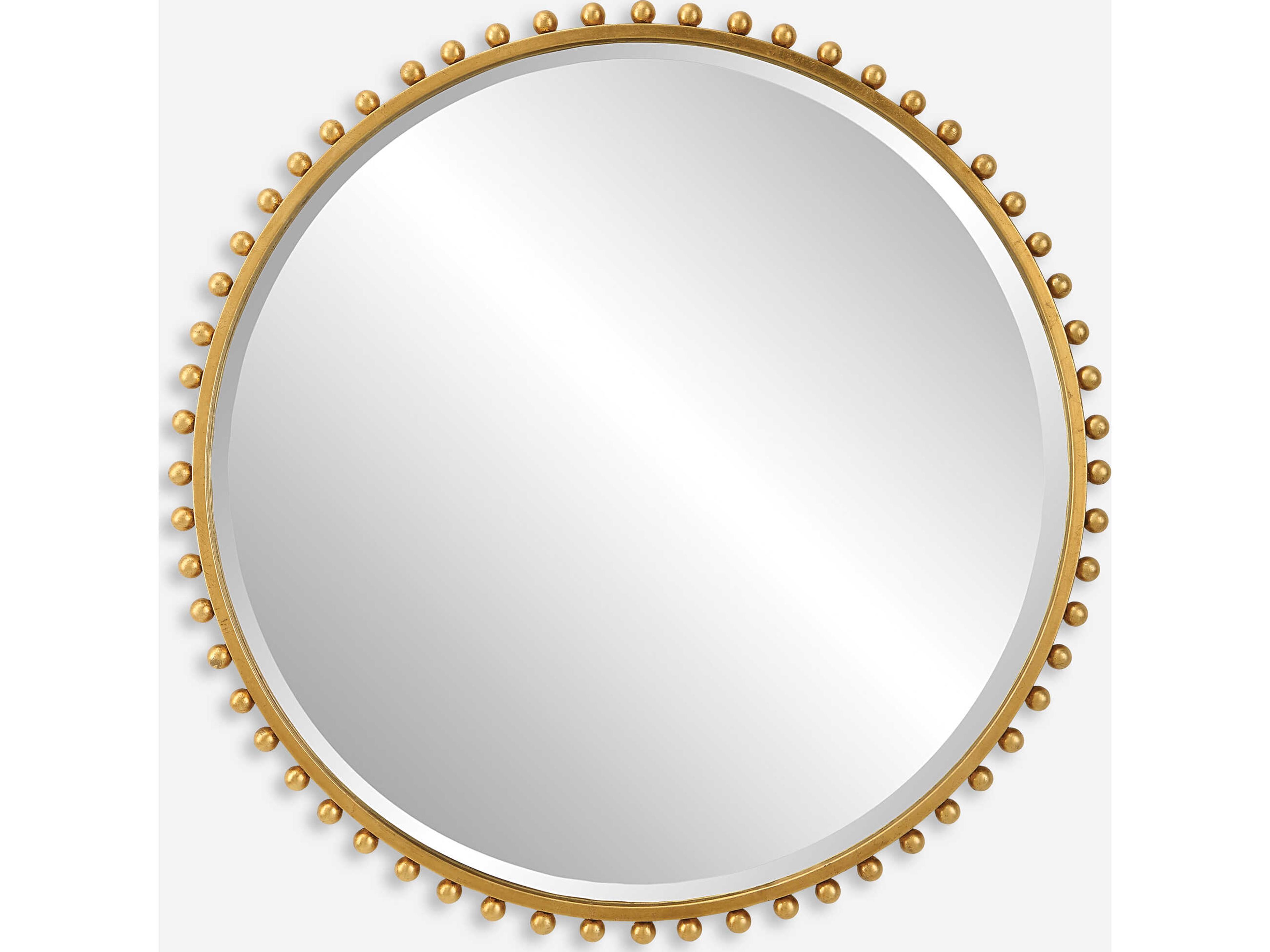 Uttermost Taza Gold Leaf Round Wall Mirror