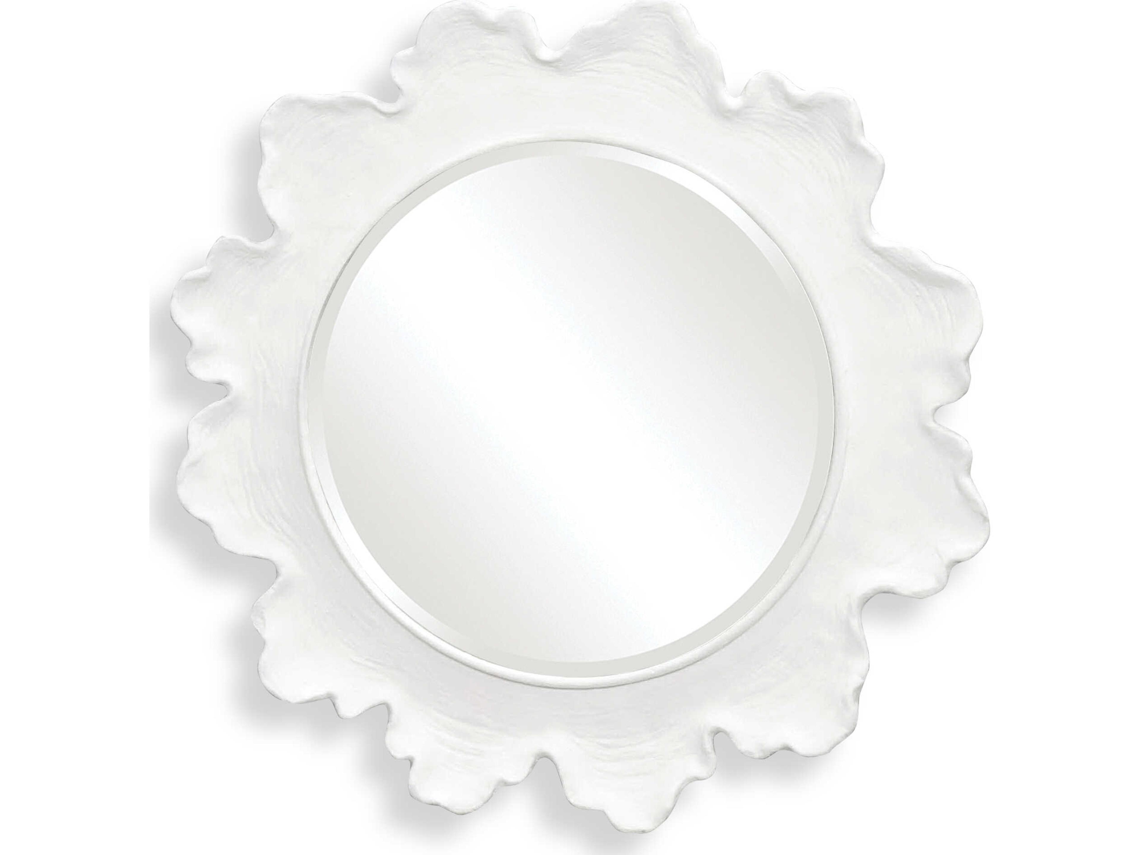 Uttermost Sea Coral White Round Wall Mirror
