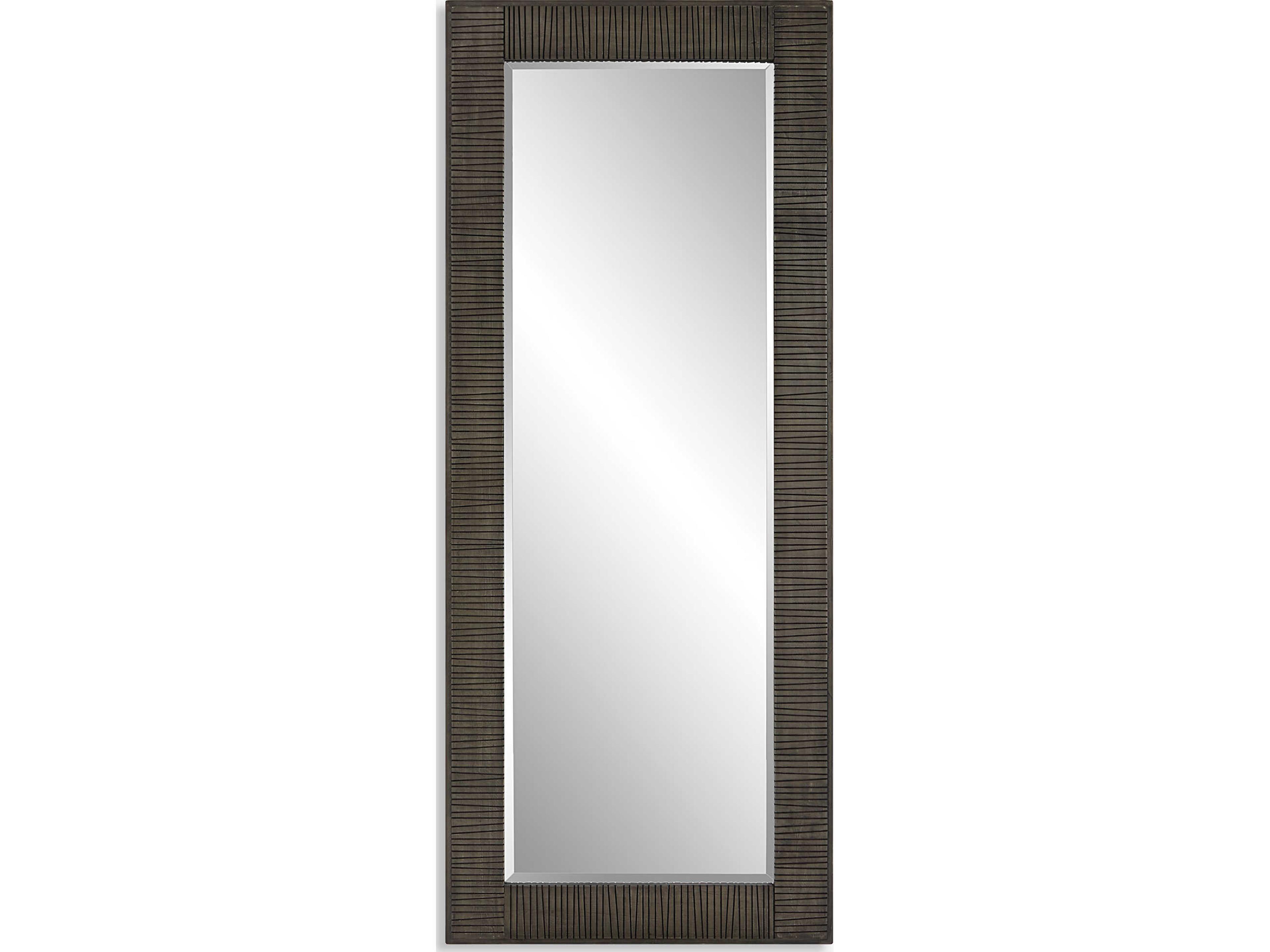 Uttermost Figaro Aged Gray Wash Rectangular Floor Mirror