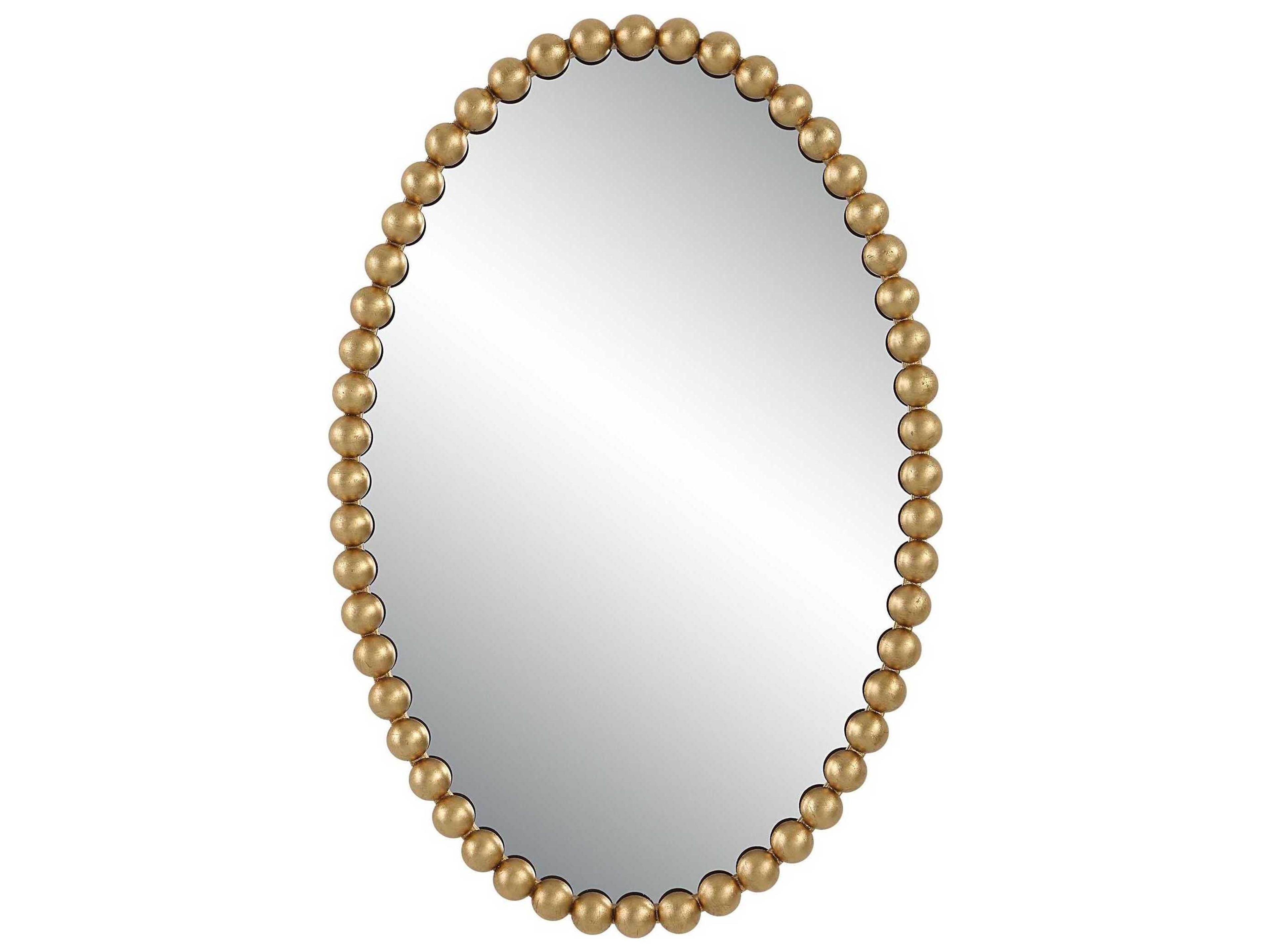 Uttermost Serna Gold Leaf Oval Wall Mirror