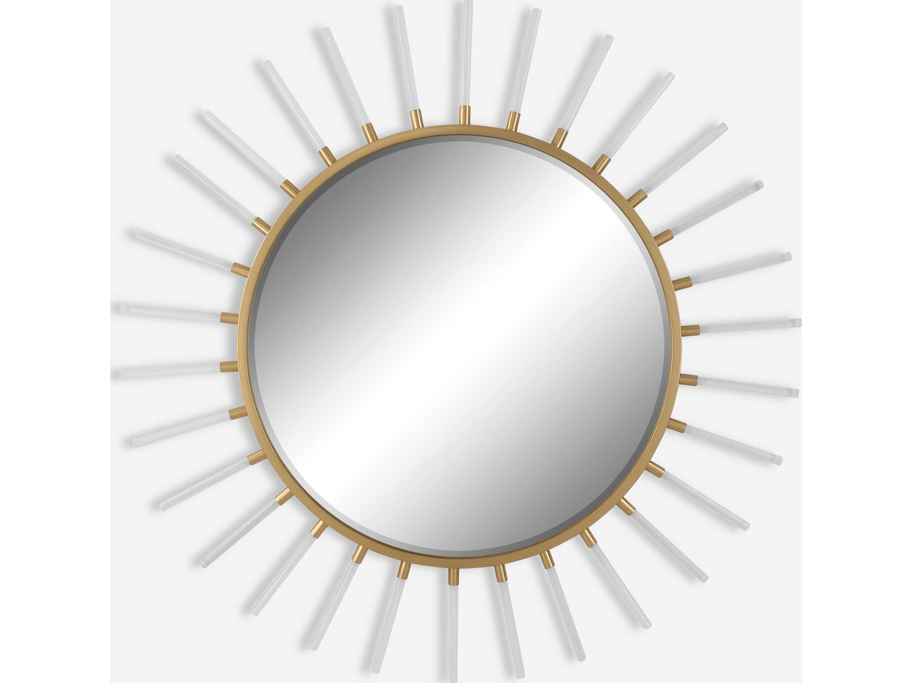 Uttermost Oracle Gold Leaf Sunburst Wall Mirror