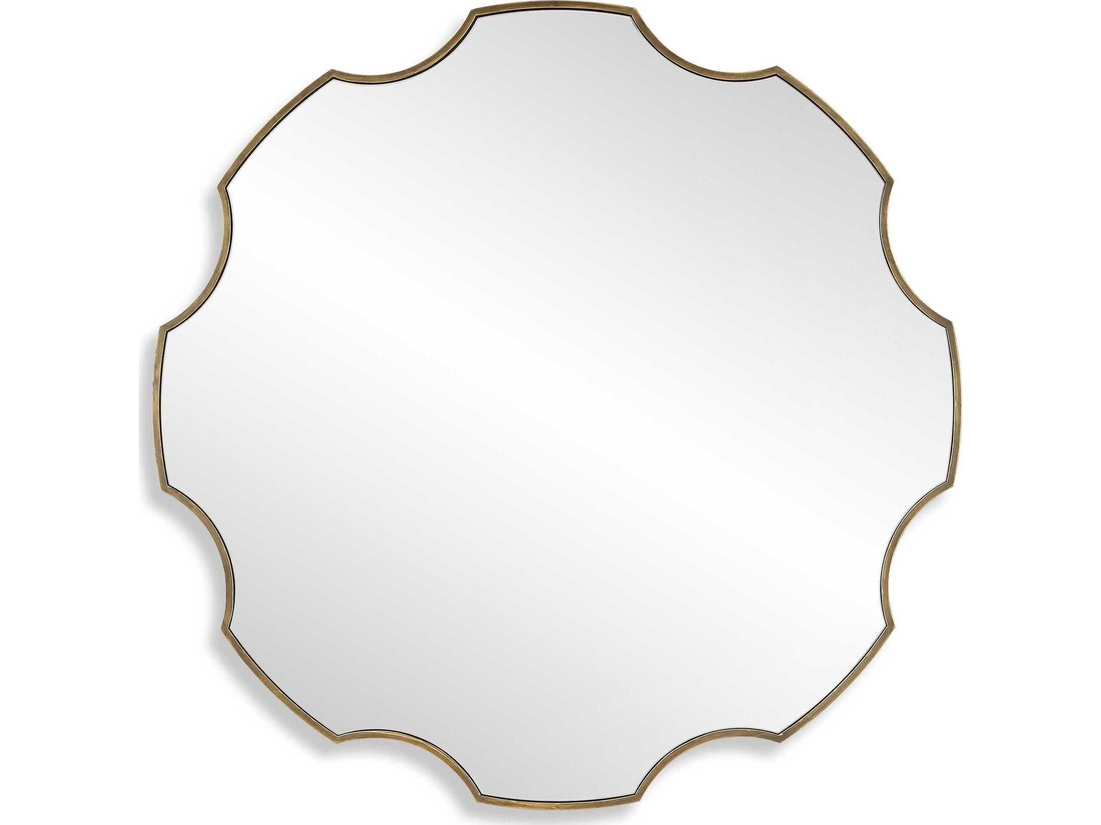 Uttermost Gearing Up Antiqued Golden Bronze Round Wall Mirror