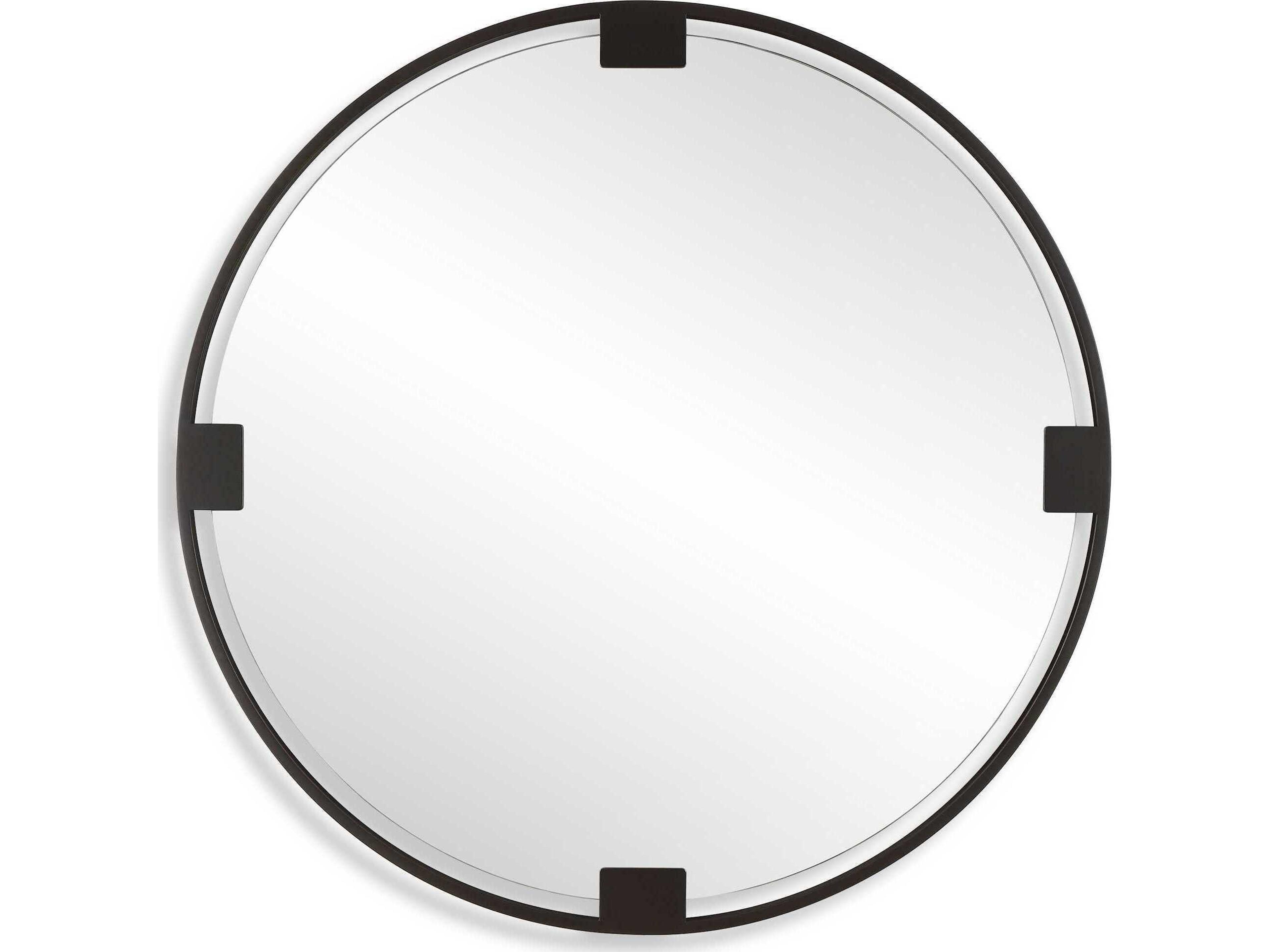 Uttermost Cornelia Dark Bronze Round Wall Mirror