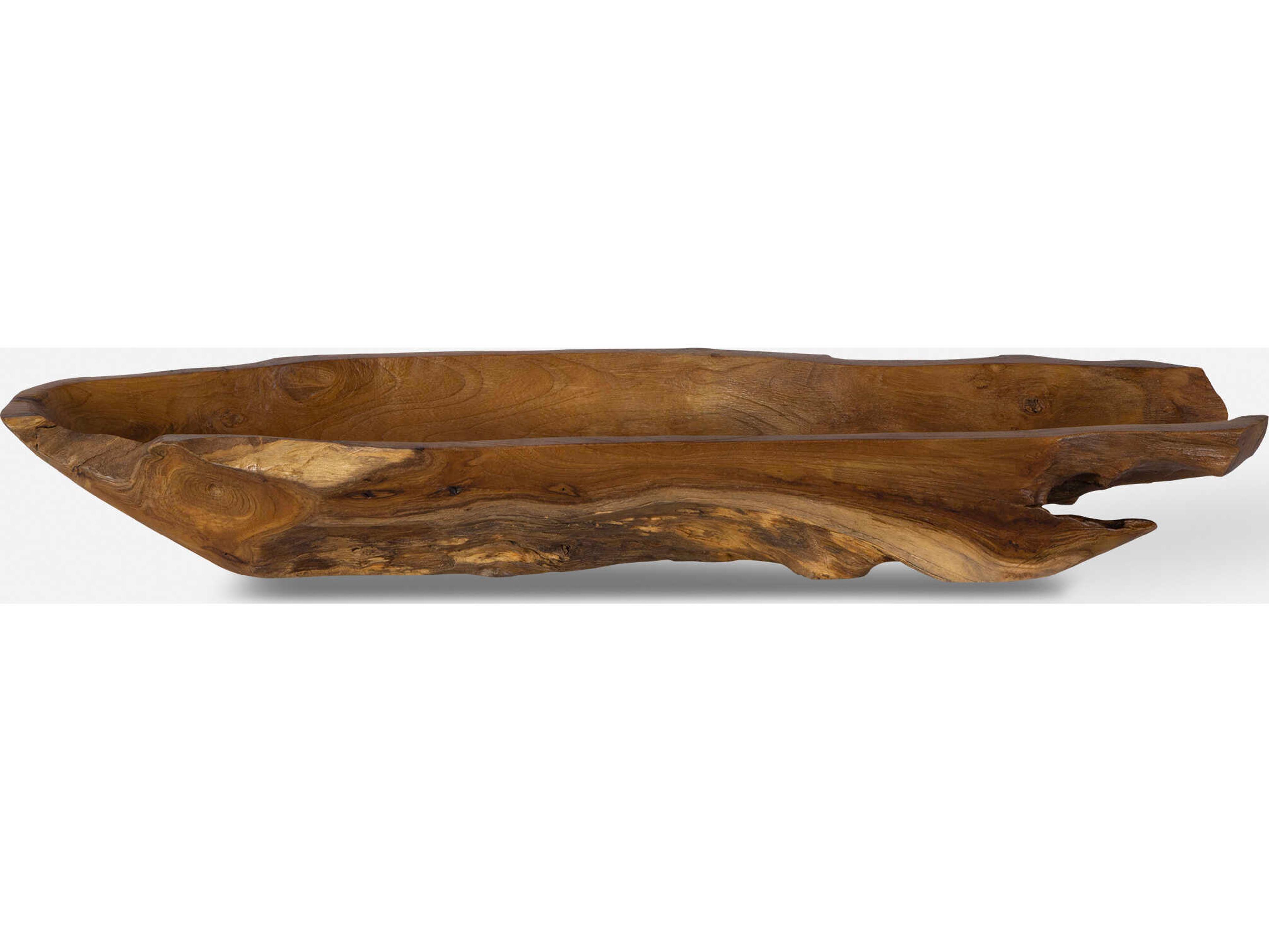 Uttermost Teak Leaf Bowl Sculpture