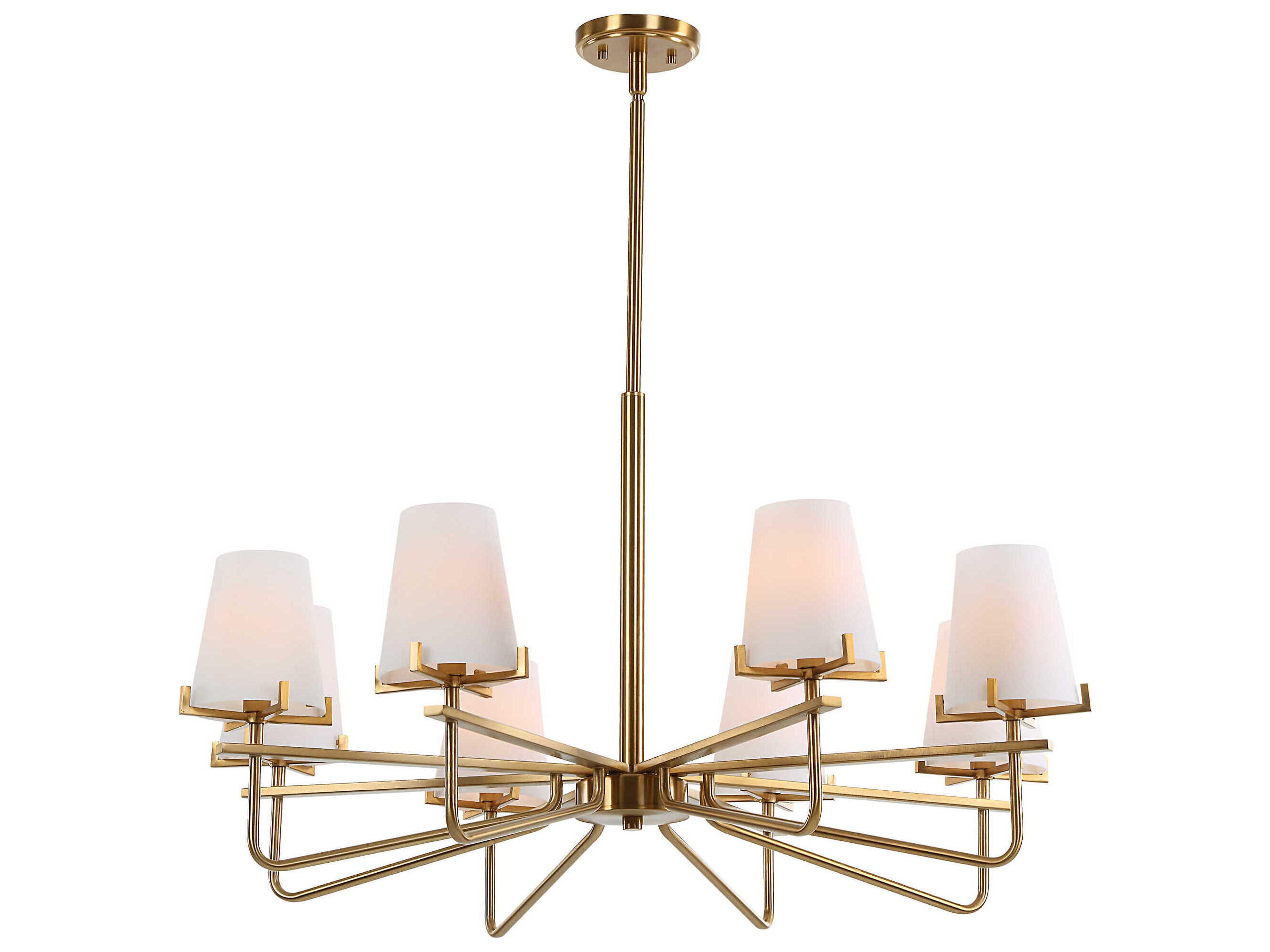 Uttermost Lassen 8-Light Warm Brass Chandelier