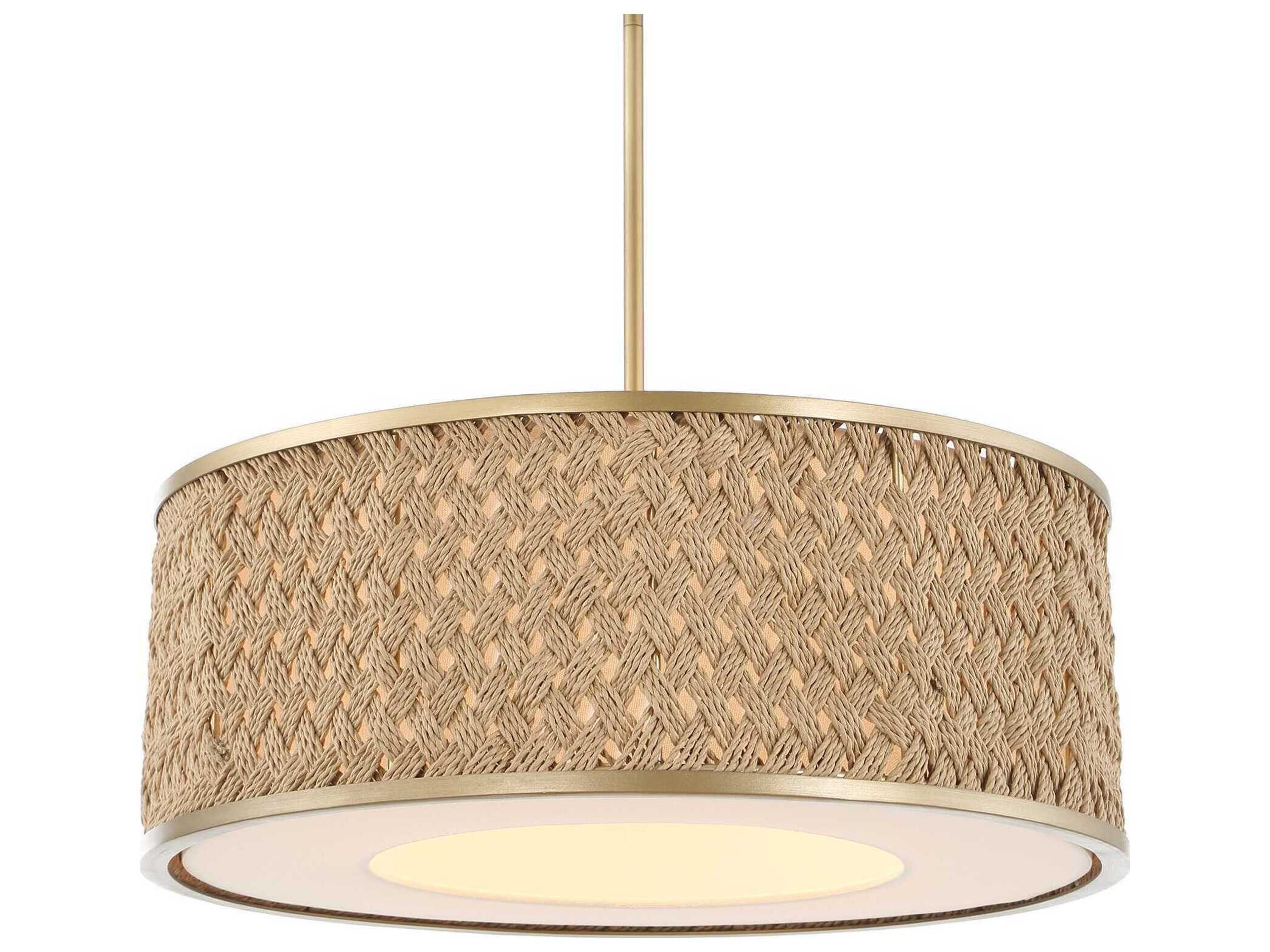 Uttermost Pinchot 4-Light Brushed Matte Gold Round Pendant