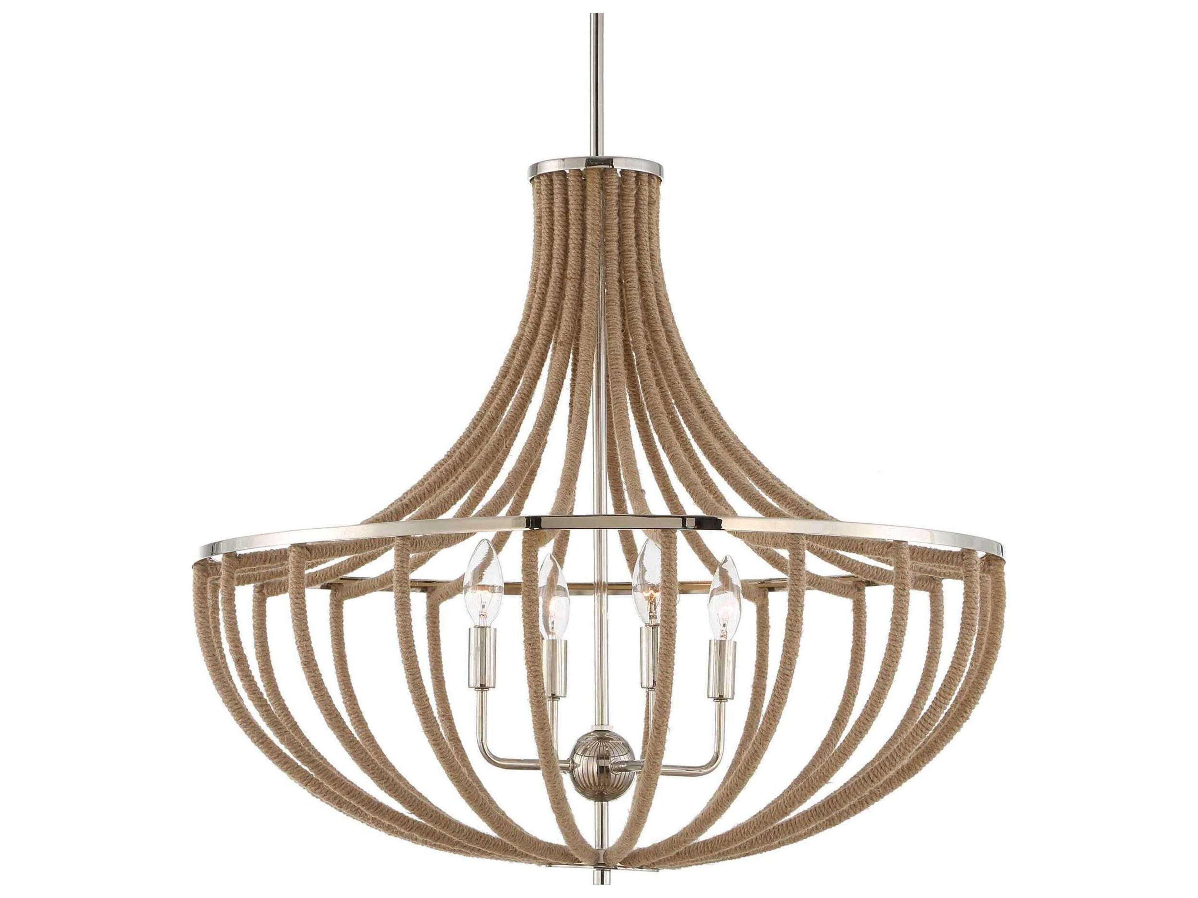 Uttermost Lovelock 4-Light Polished Nickel Empire Chandelier