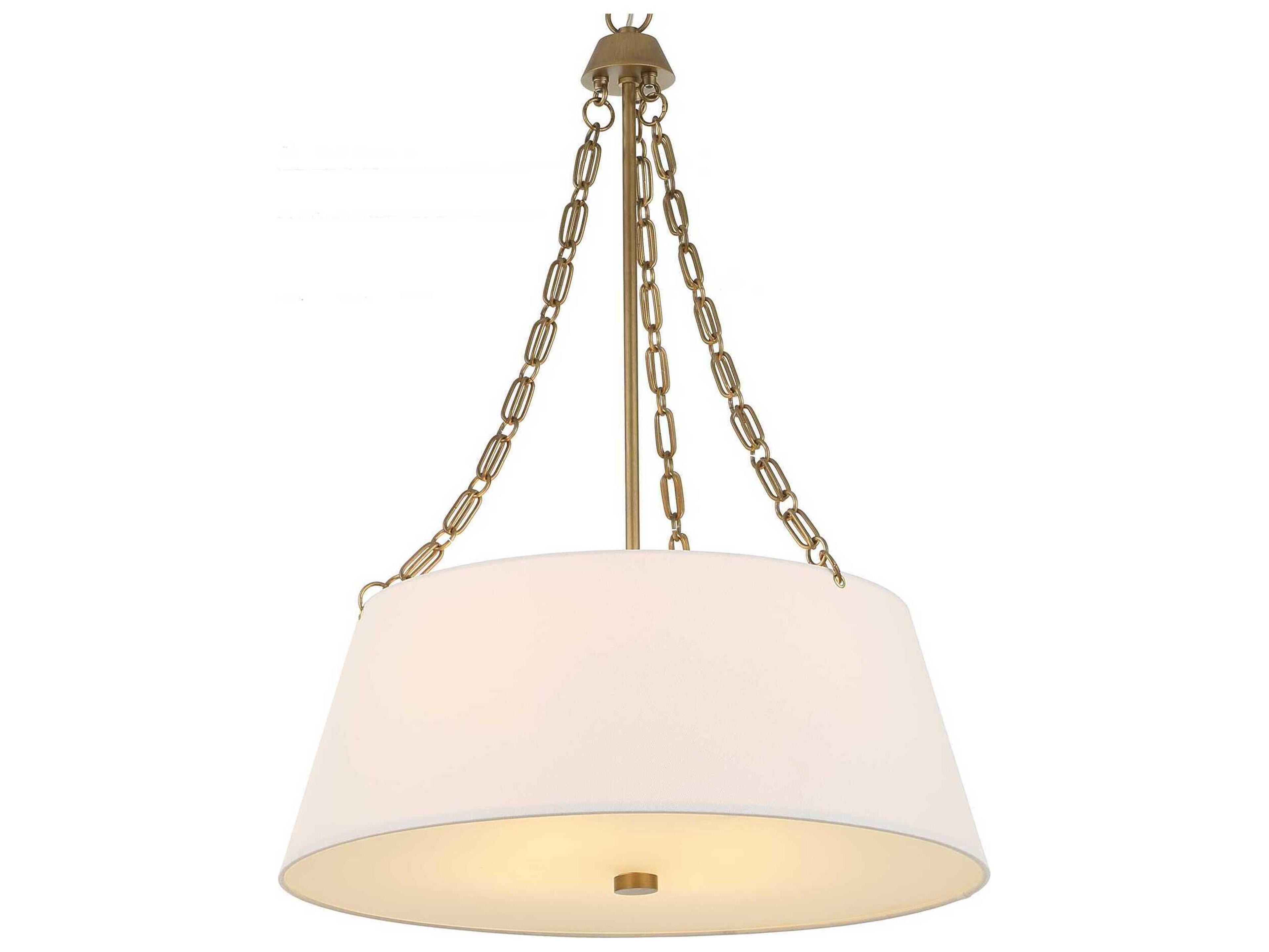 Uttermost Andalucia 4-Light Matte Brushed Gold Drum Pendant