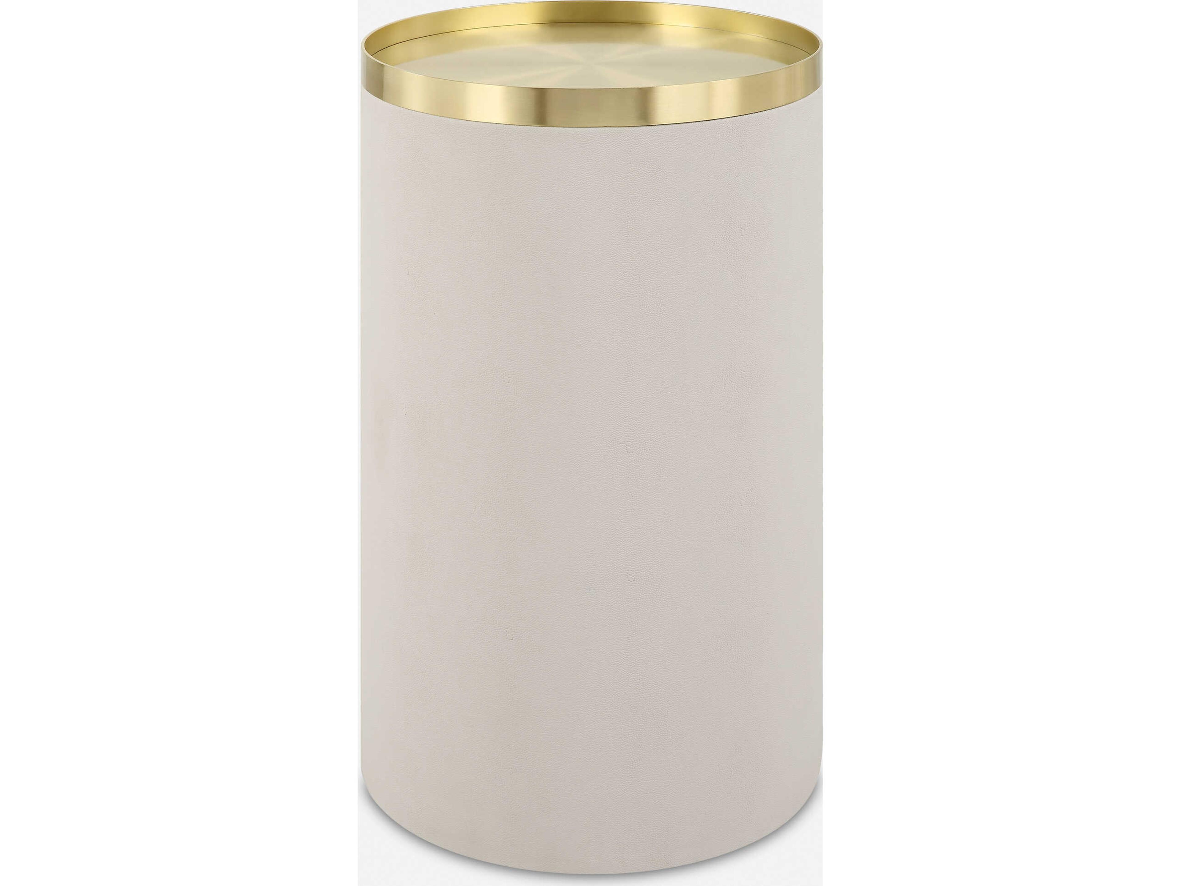 Uttermost Circuit Round Metal Brushed Brass End Table