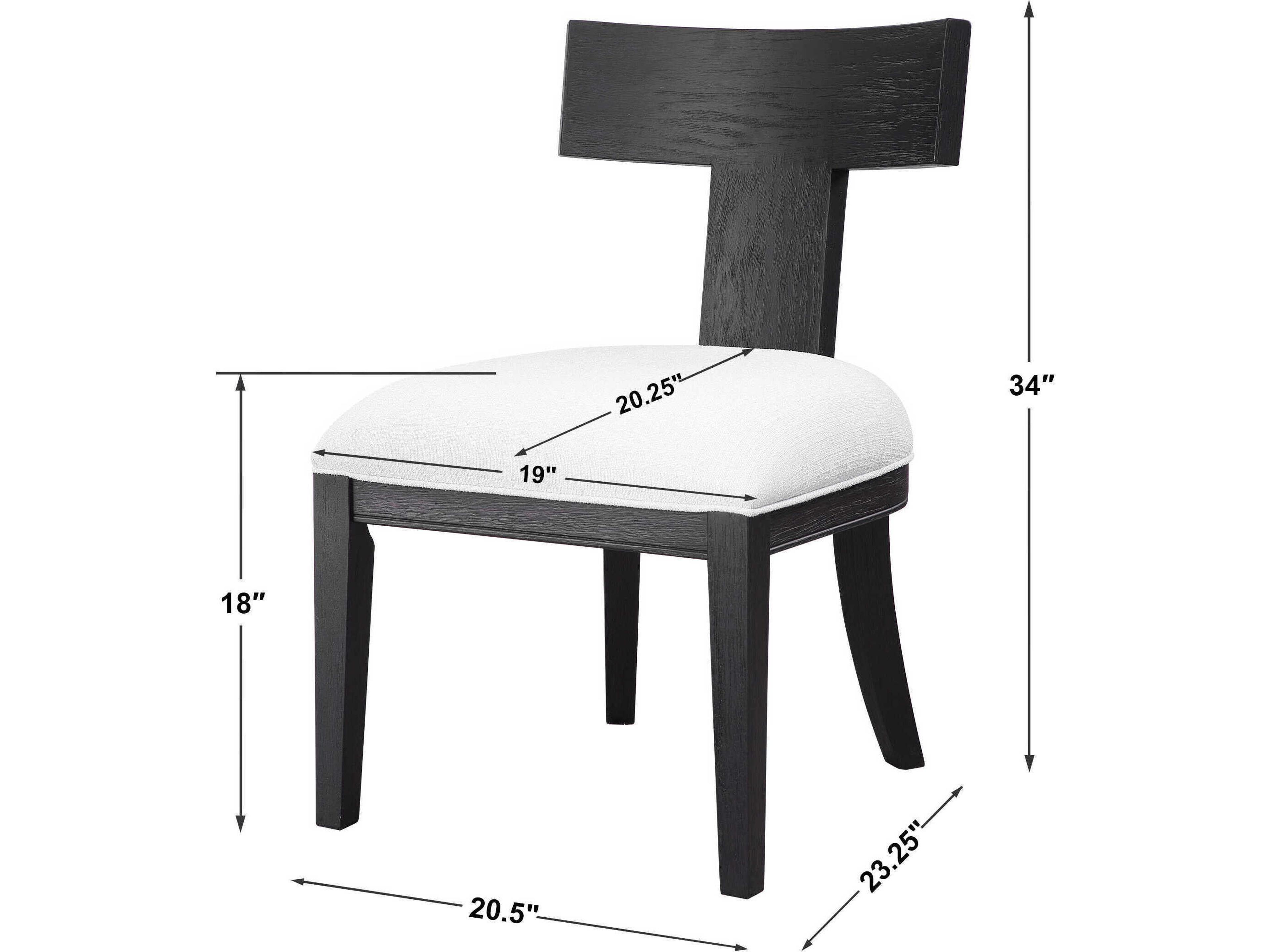 Uttermost Idris Black Fabric Accent Chair