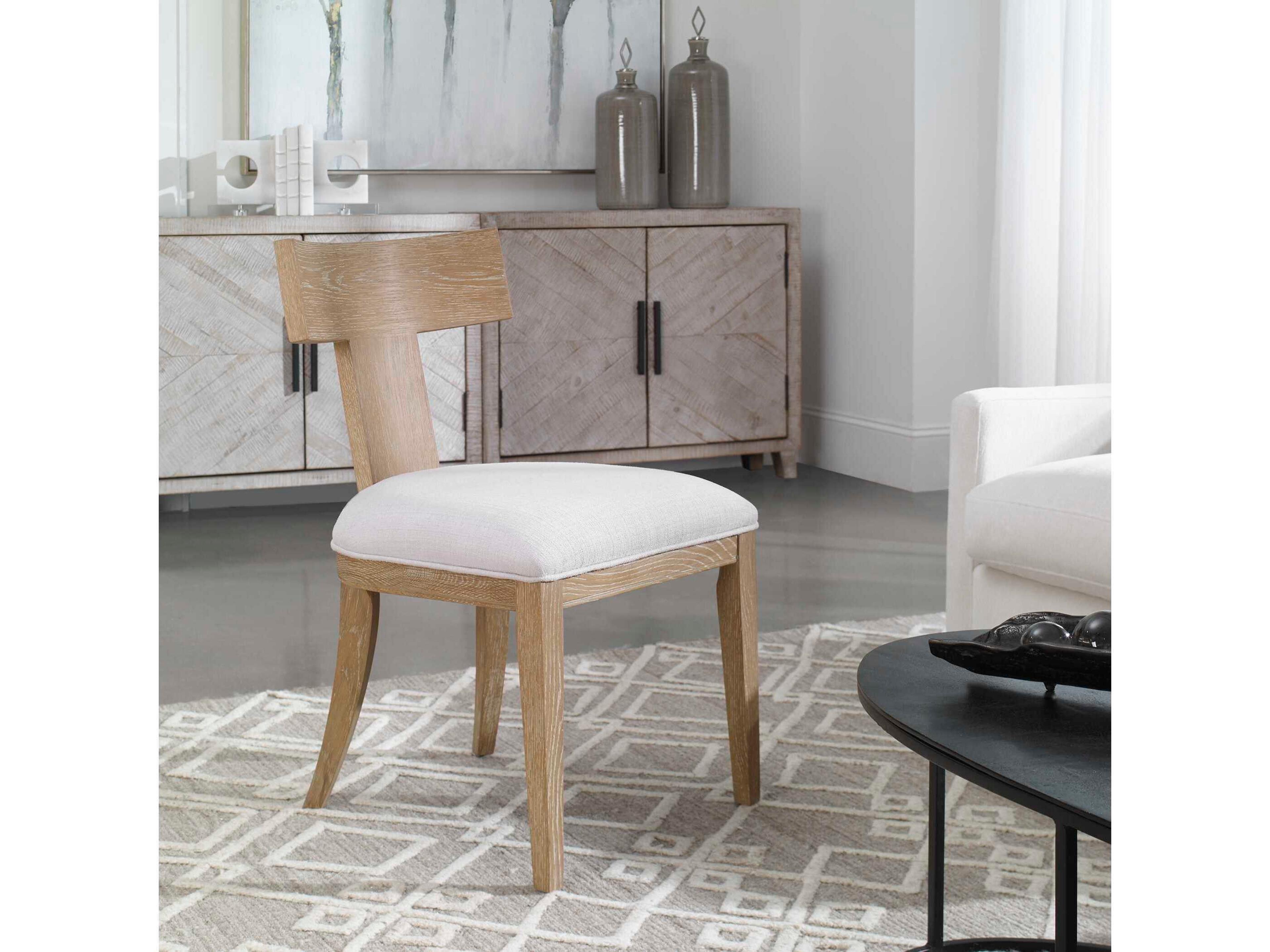 Uttermost Idris Brown Fabric Accent Chair