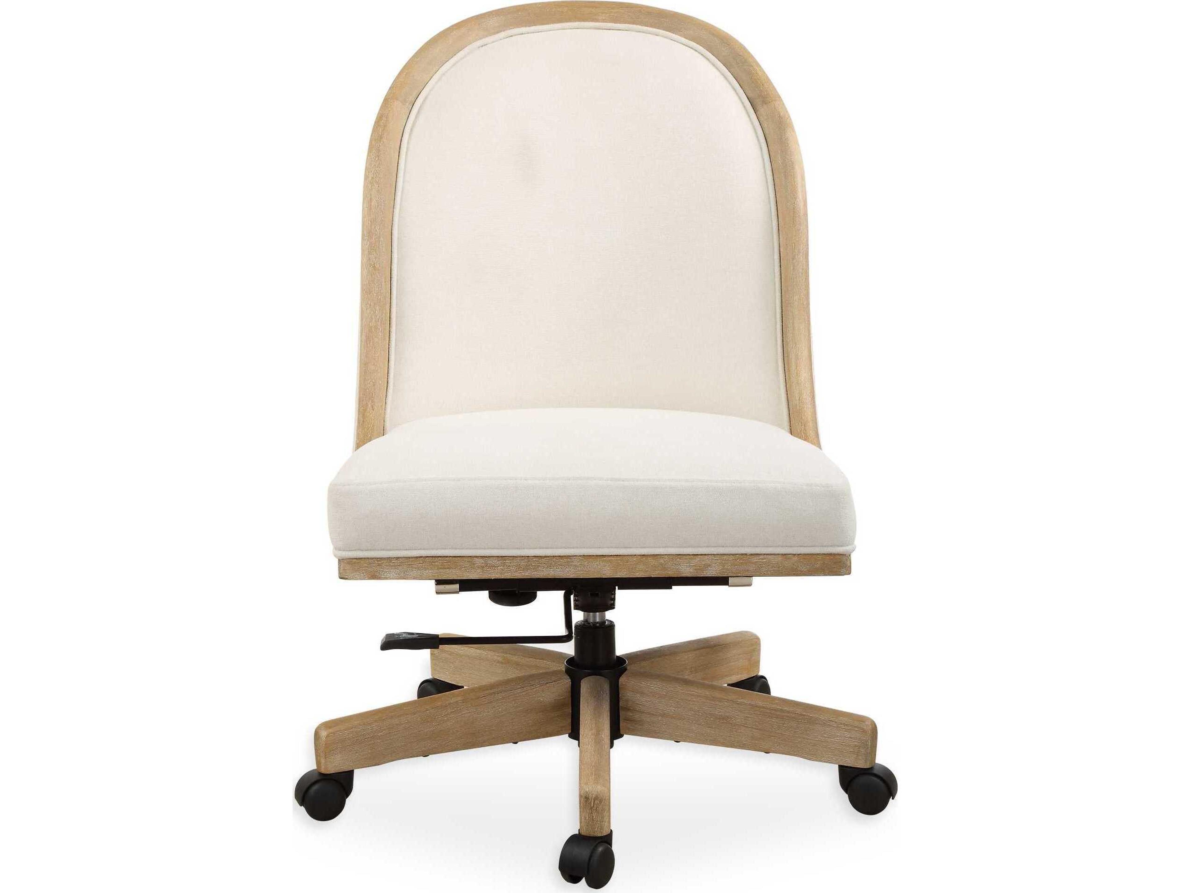 Uttermost Lithe White Upholstered Adjustable Task Office Chair