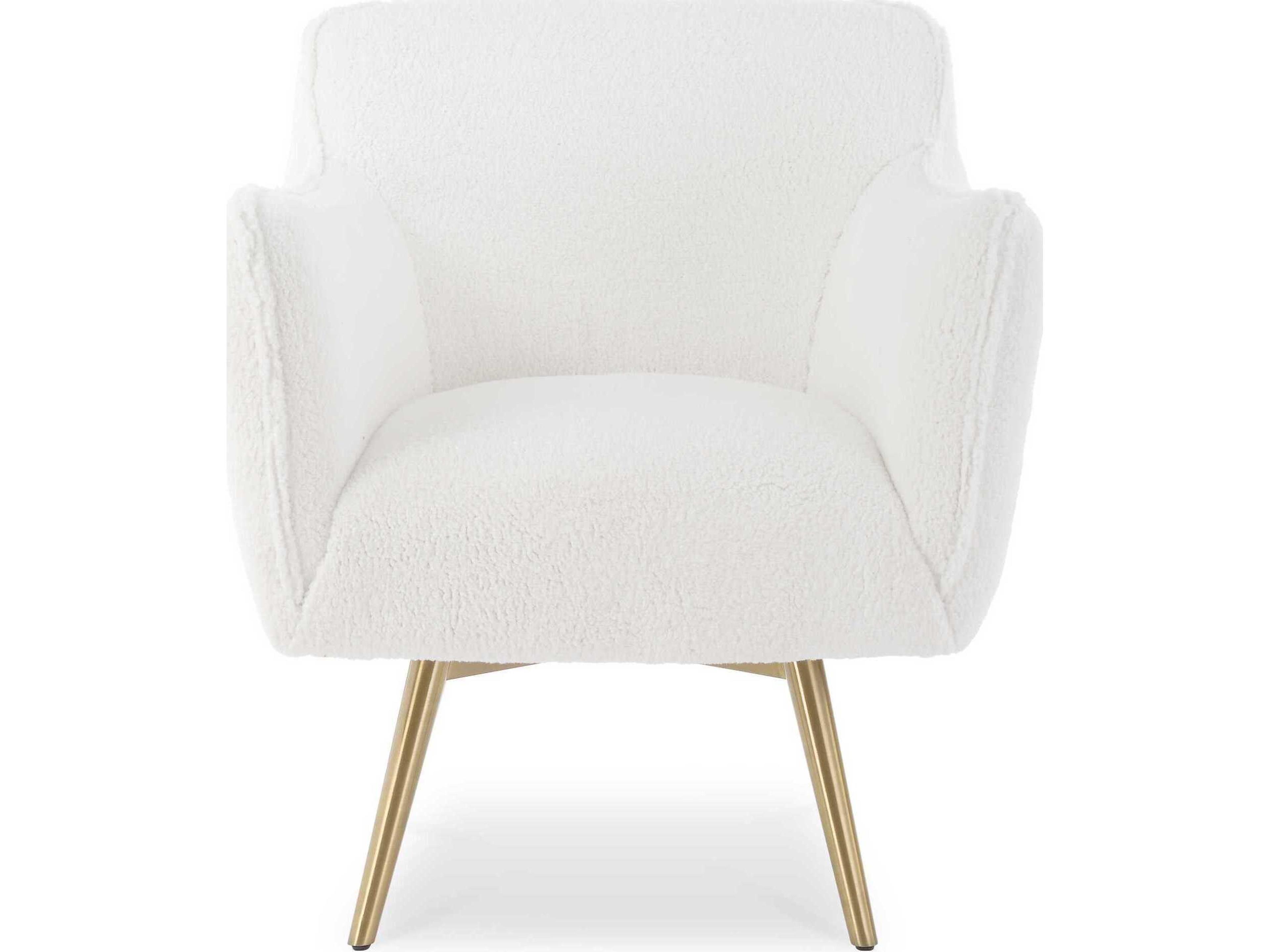 Uttermost Oasis White Fabric Accent Chair