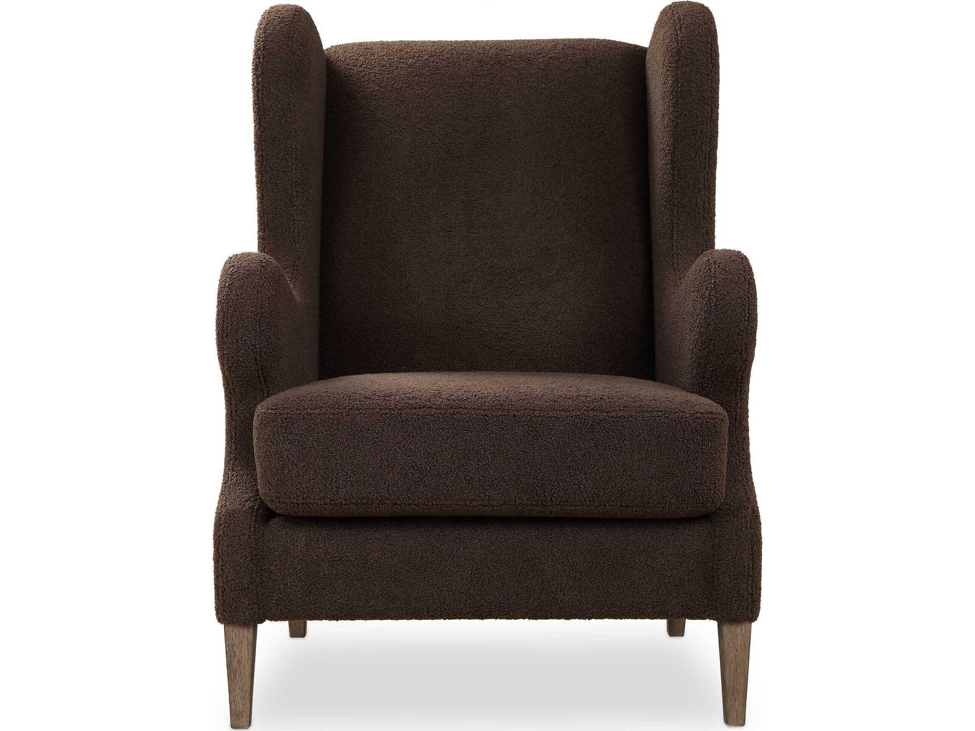 Uttermost Serpentine Brown Fabric Accent Chair