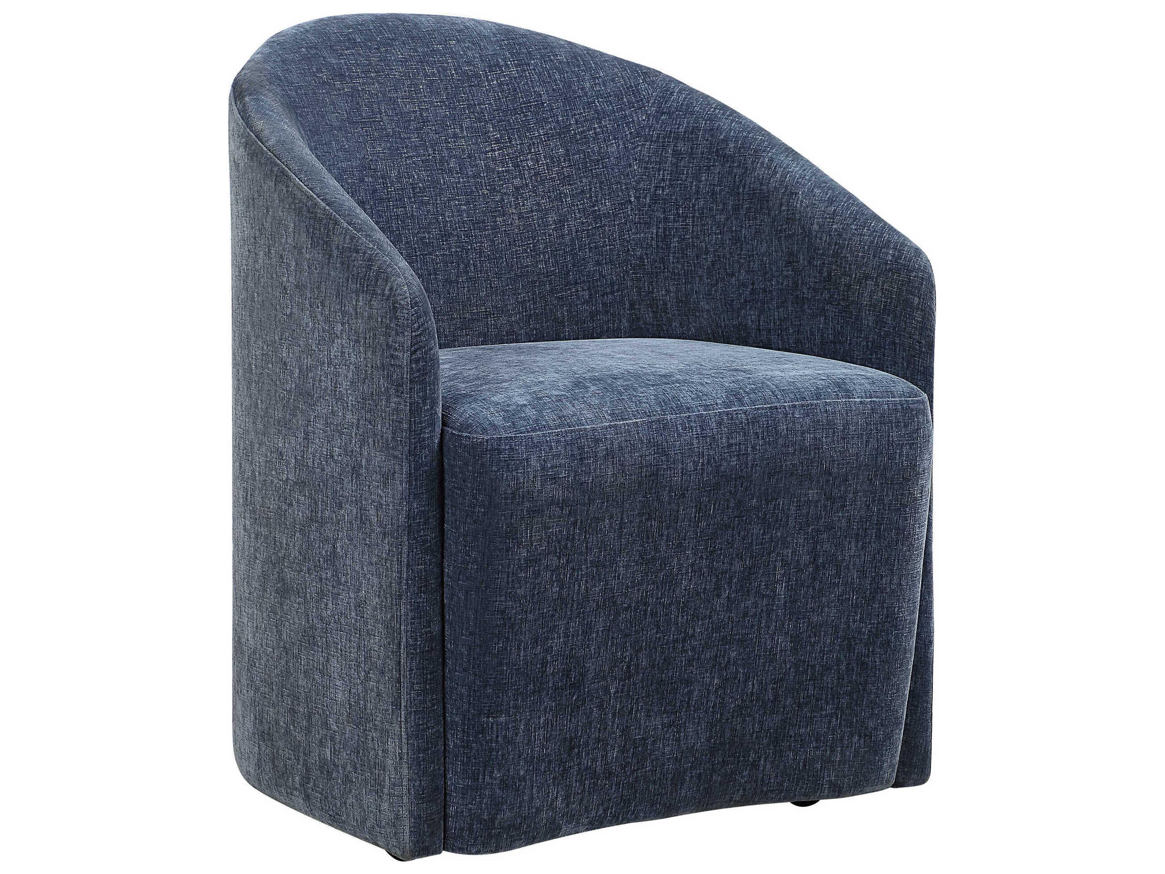 Uttermost Harbor Plywood Blue Upholstered Arm Dining Chair