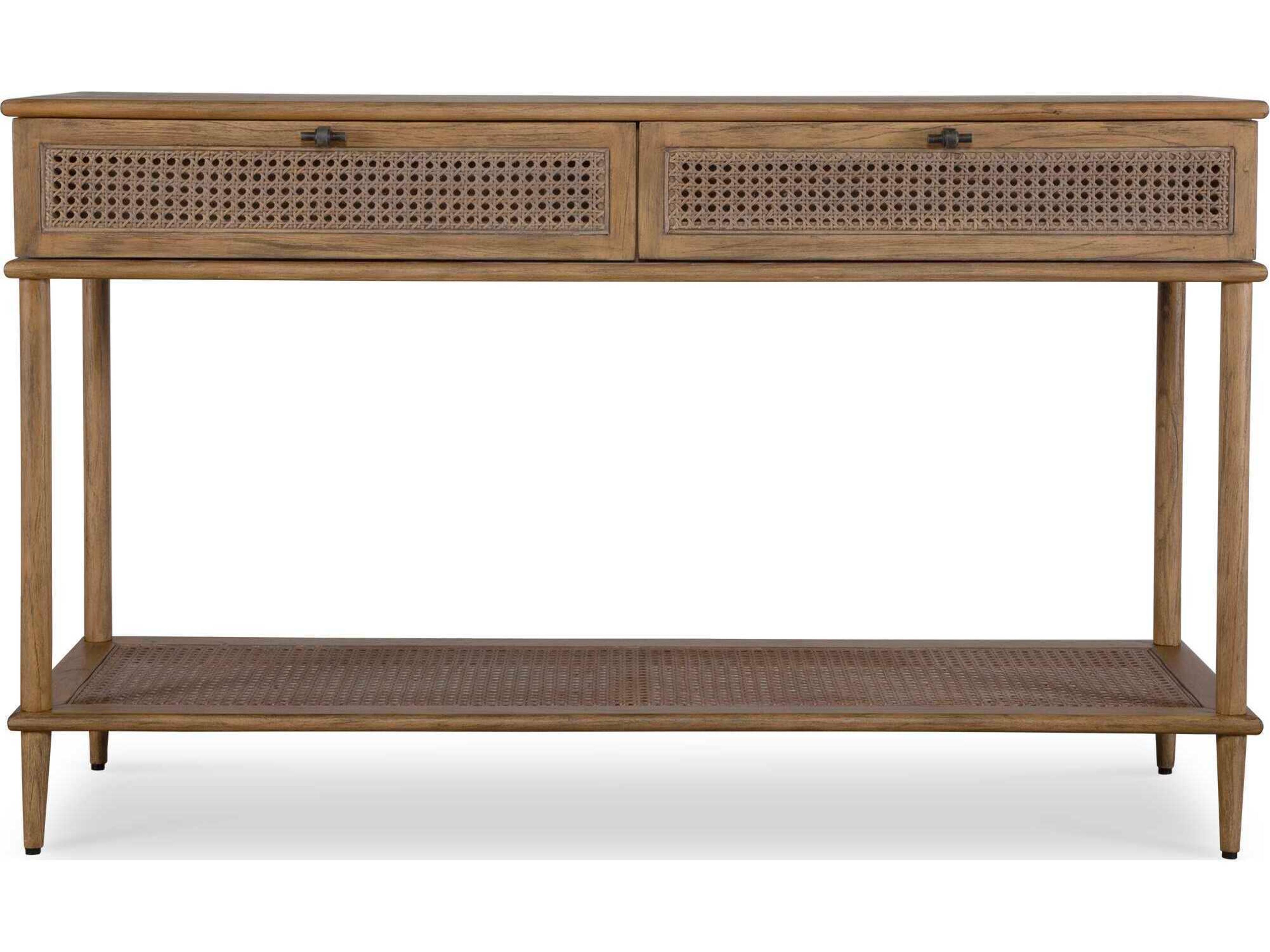Uttermost Coast Rectangular Wood Soft Oak Stain Console Table