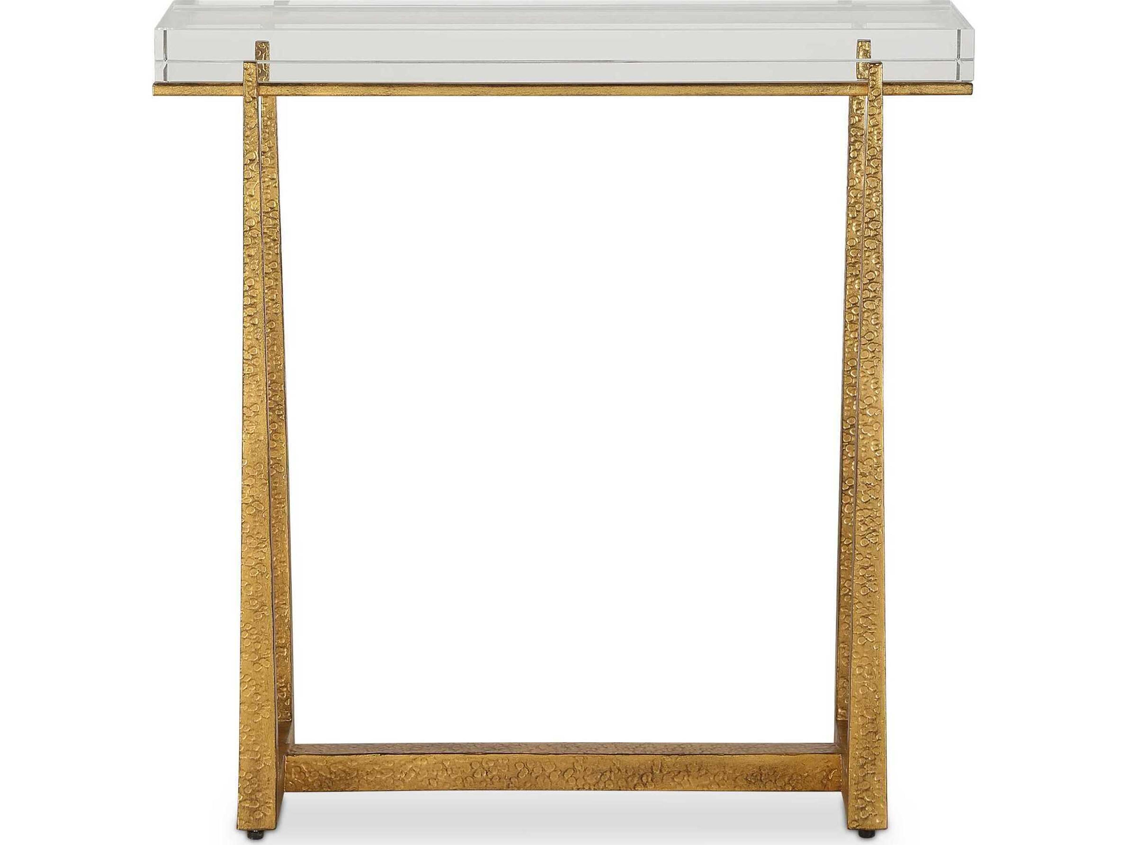 Uttermost Midas Rectangular Antique Gold End Table