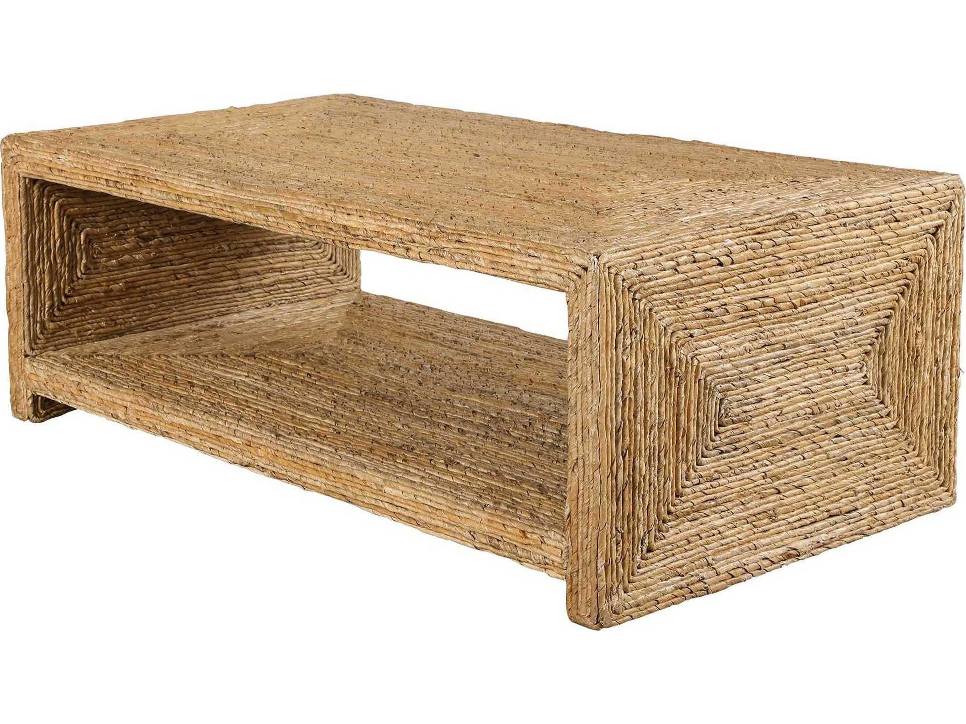 Uttermost Rora Rectangular Natural Woven Banana Plant Coffee Table