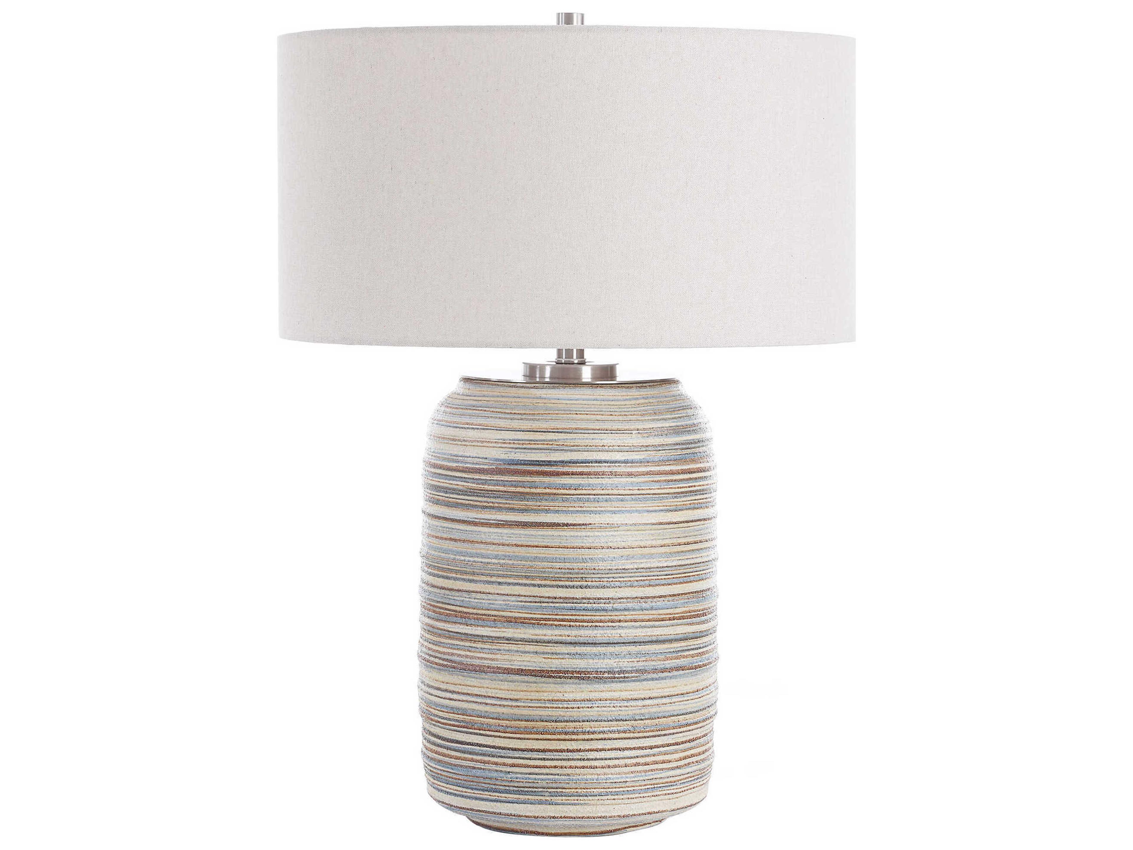 Uttermost Prospect Taupe Cream Blue Gray Buffet Lamp