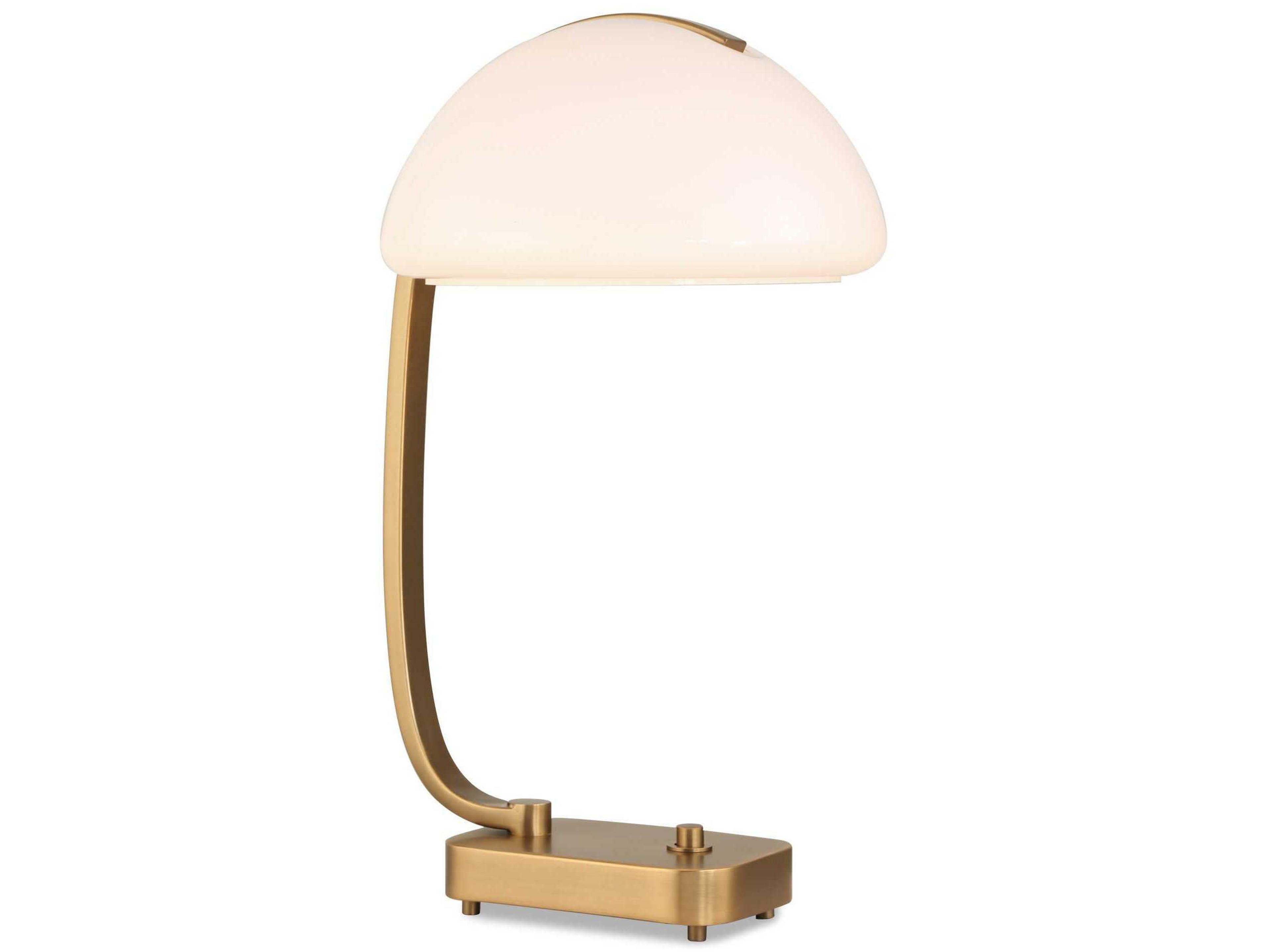 Uttermost Bend The Rules Antique Brass Oval Hardback Desk Lamp