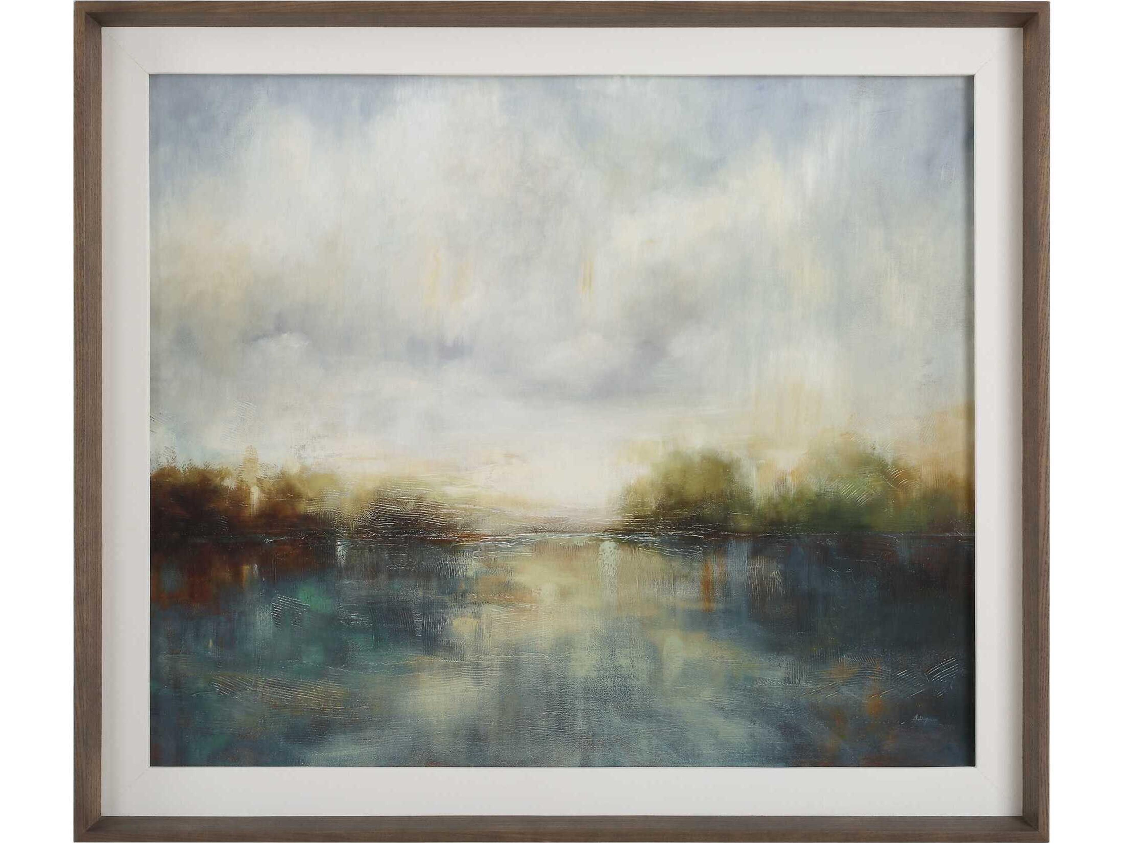 Uttermost Blue Reverie Framed Abstract Lake Print