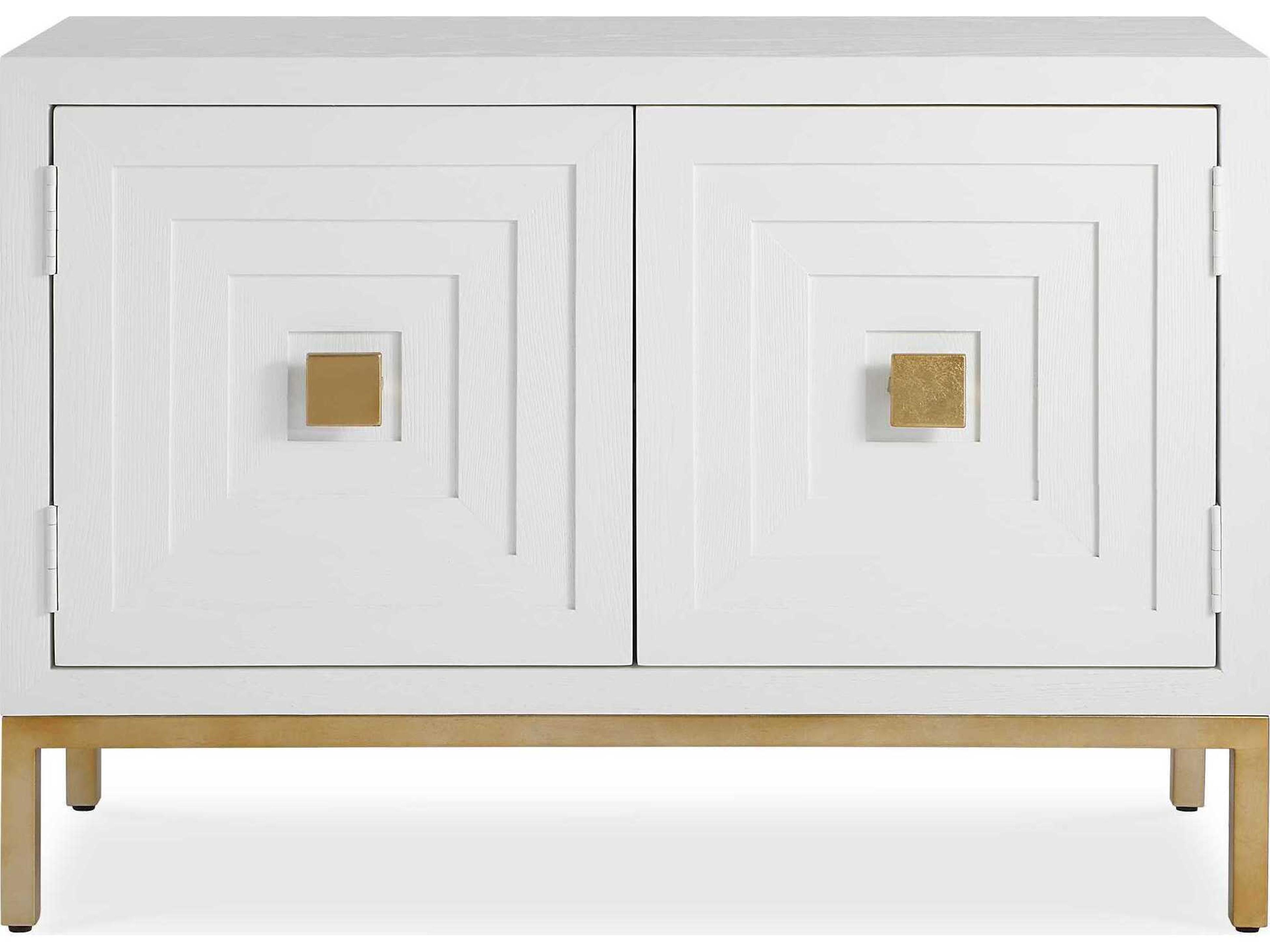 Uttermost Aiken White Oak Wood Accent Cabinet