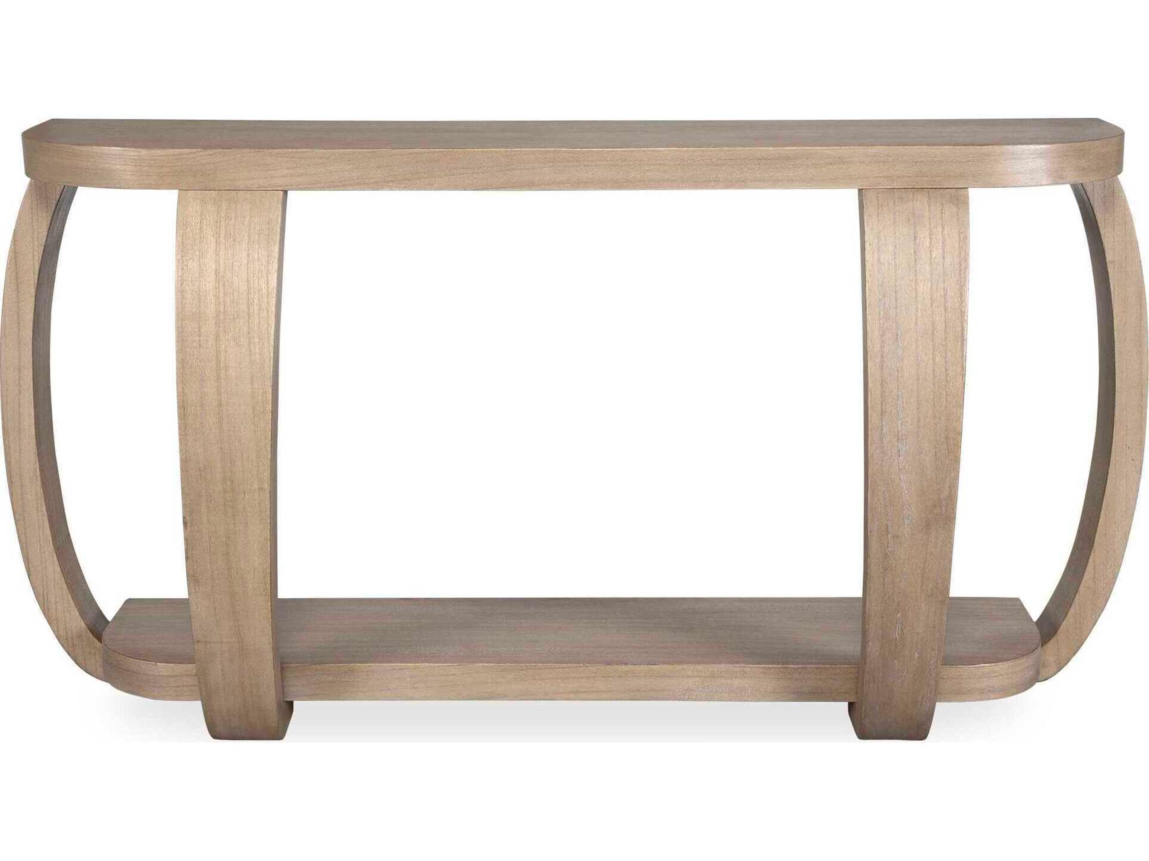 Uttermost Adona Demilune Wood Natural Console Table