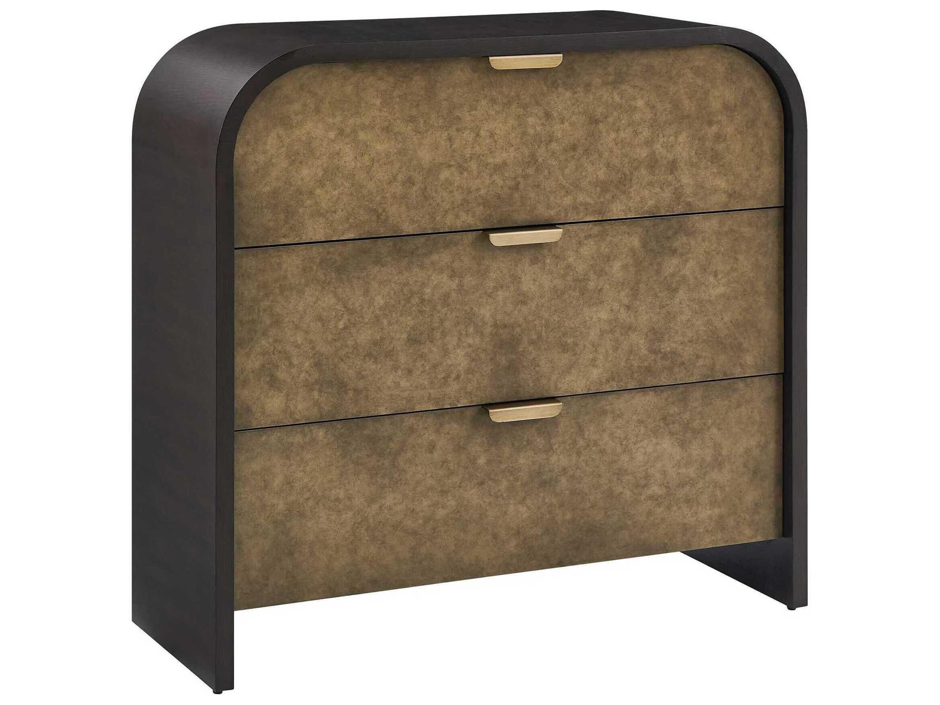 Uttermost Byrams 3-Drawers Brown Oak Wood Dresser