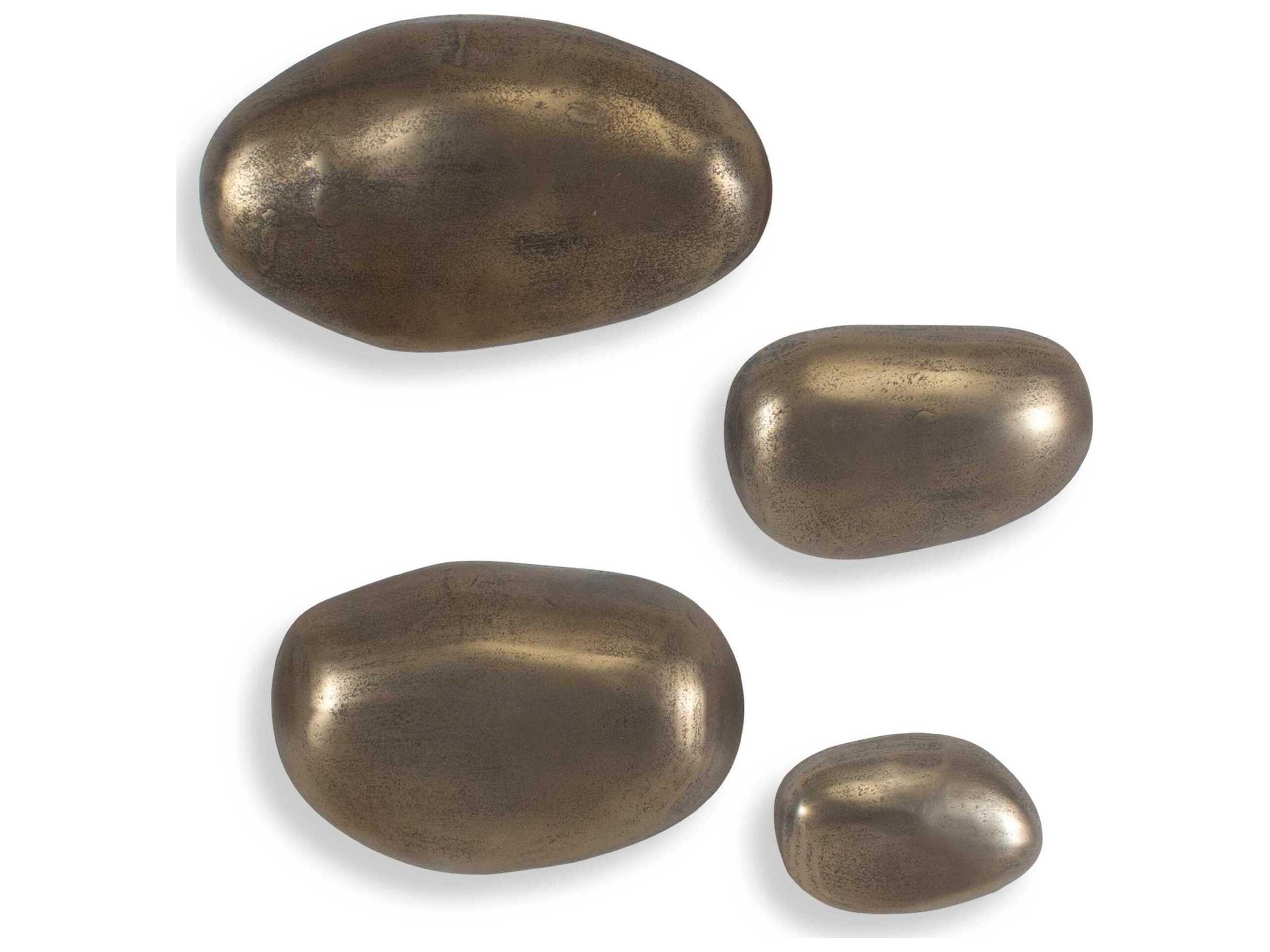 Uttermost Outdoor Stone Brass Outdoor Wall Art Set of 4