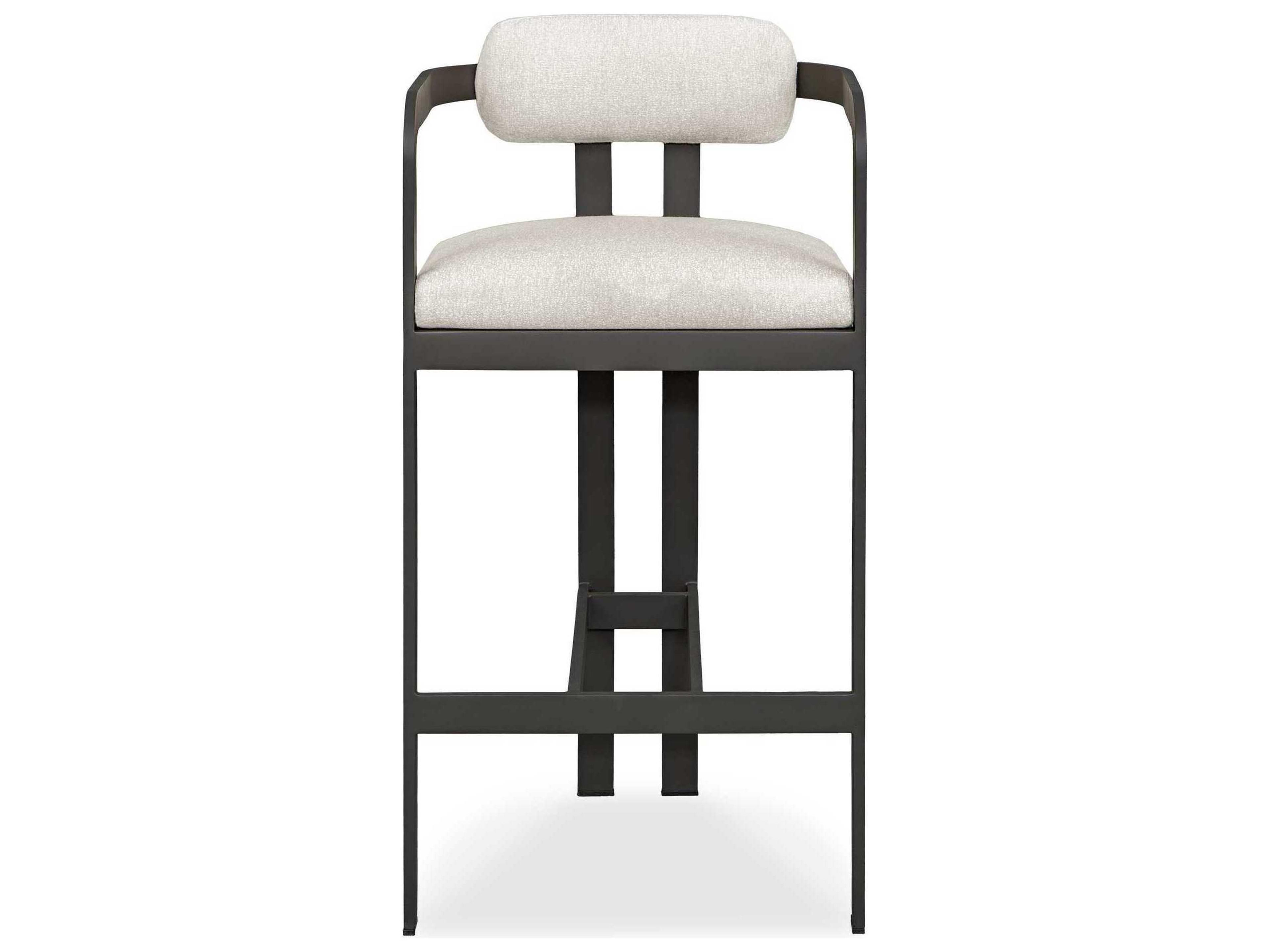 Uttermost Outdoor Kalmar Java Black Aluminum Cushion Bar Stool
