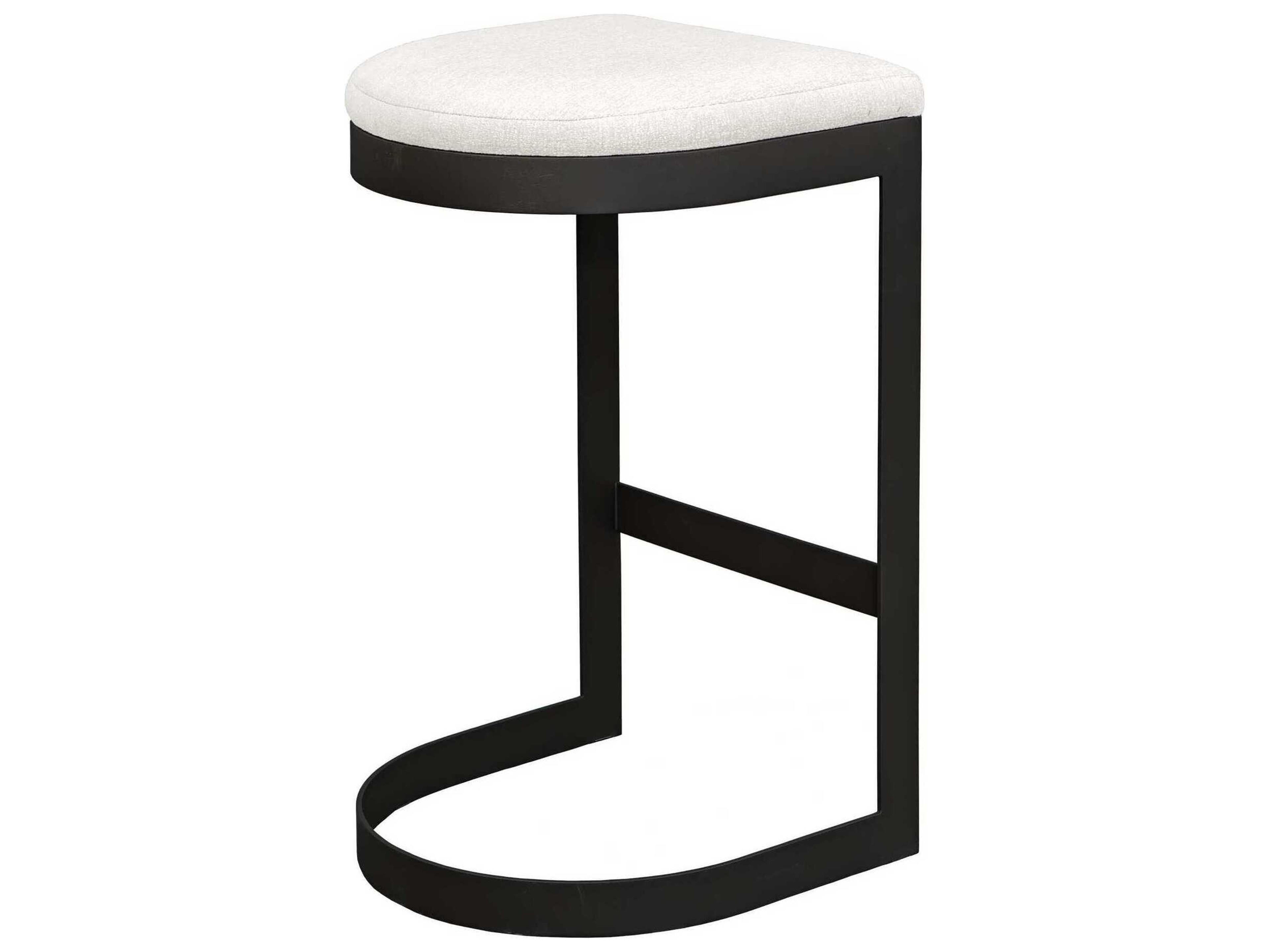 Uttermost Outdoor Maude Java Black Taupe Gray Steel Cushion Bar Stool