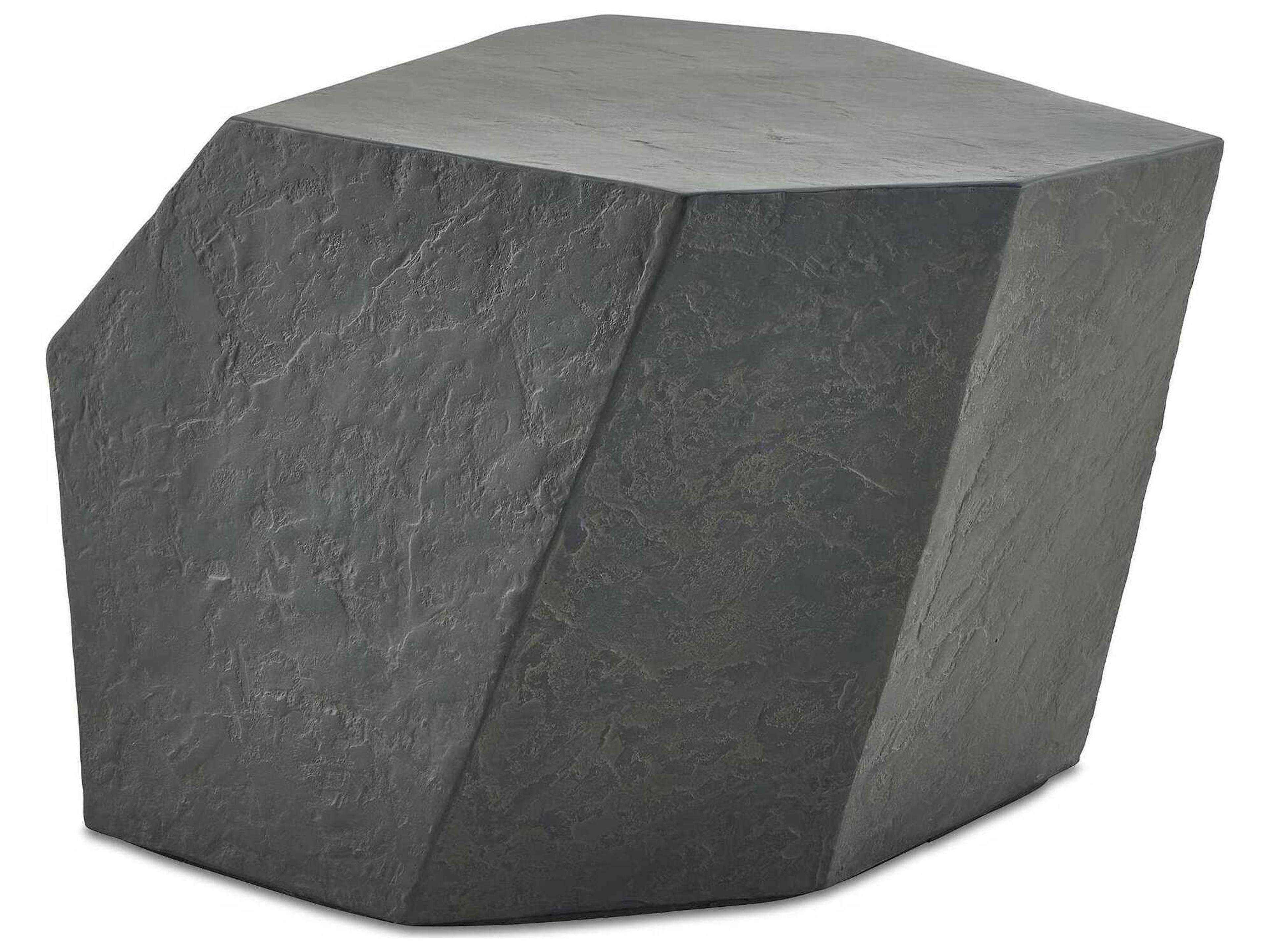 Parra Black Brown Concrete End Table
