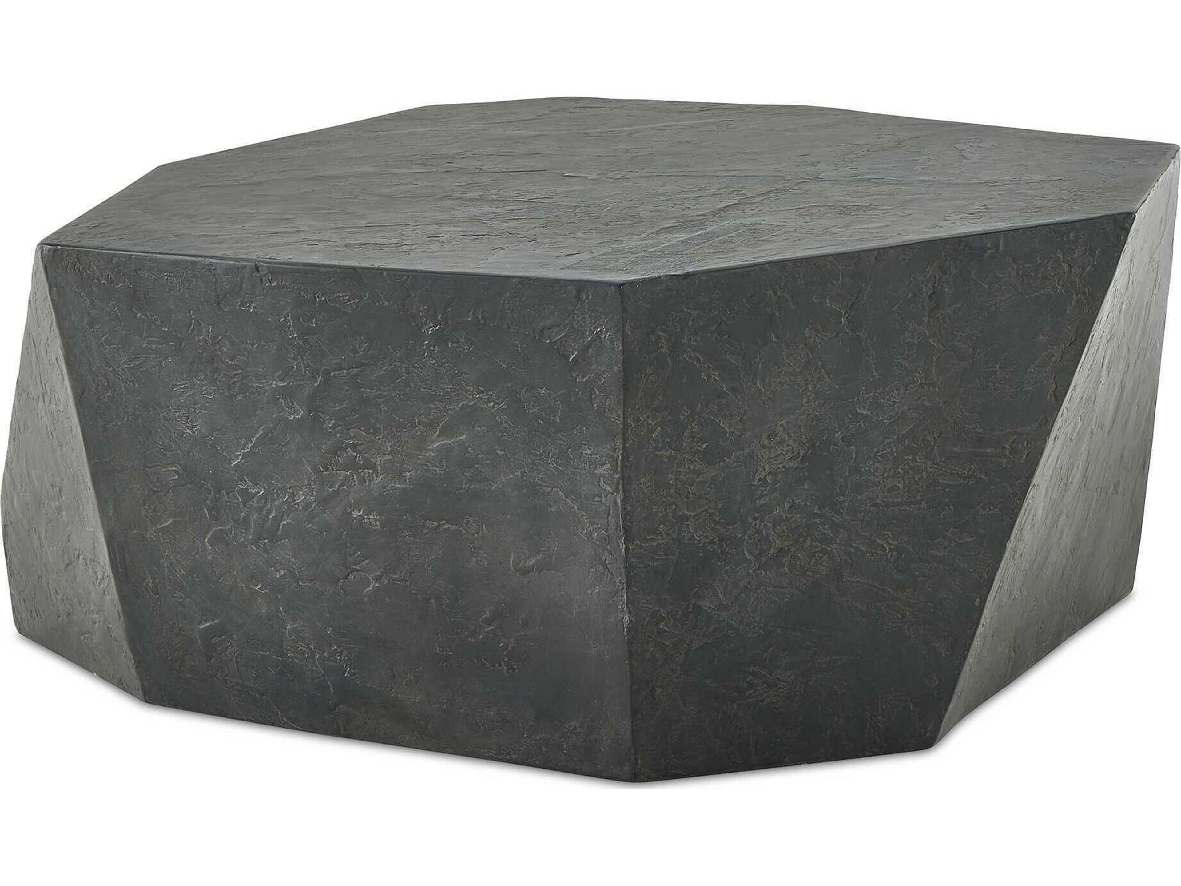 Uttermost Outdoor Parra Black Brown Concrete Coffee Table