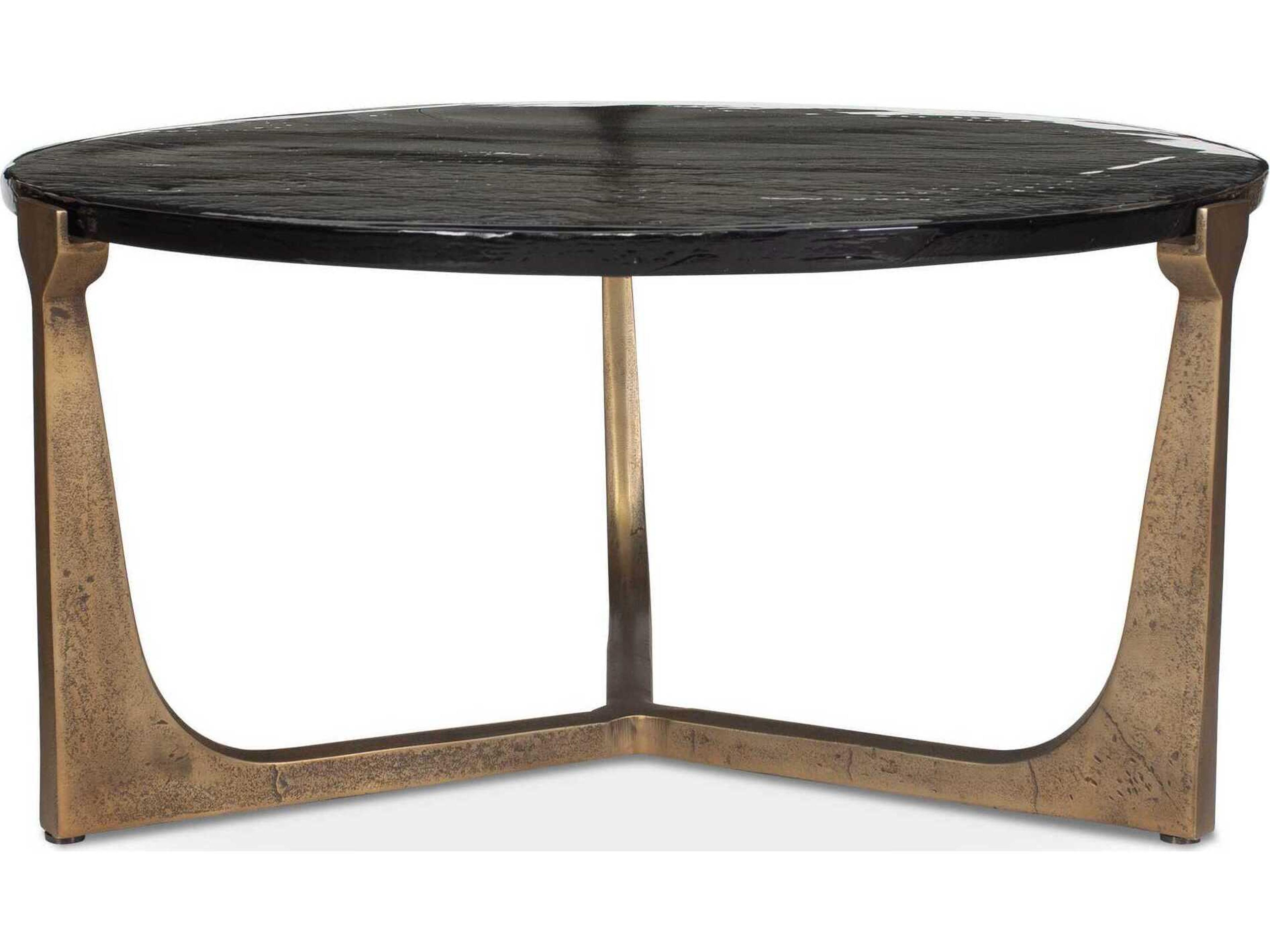 Uttermost Outdoor Bohdi Antique Brass Metal Round Coffee Table