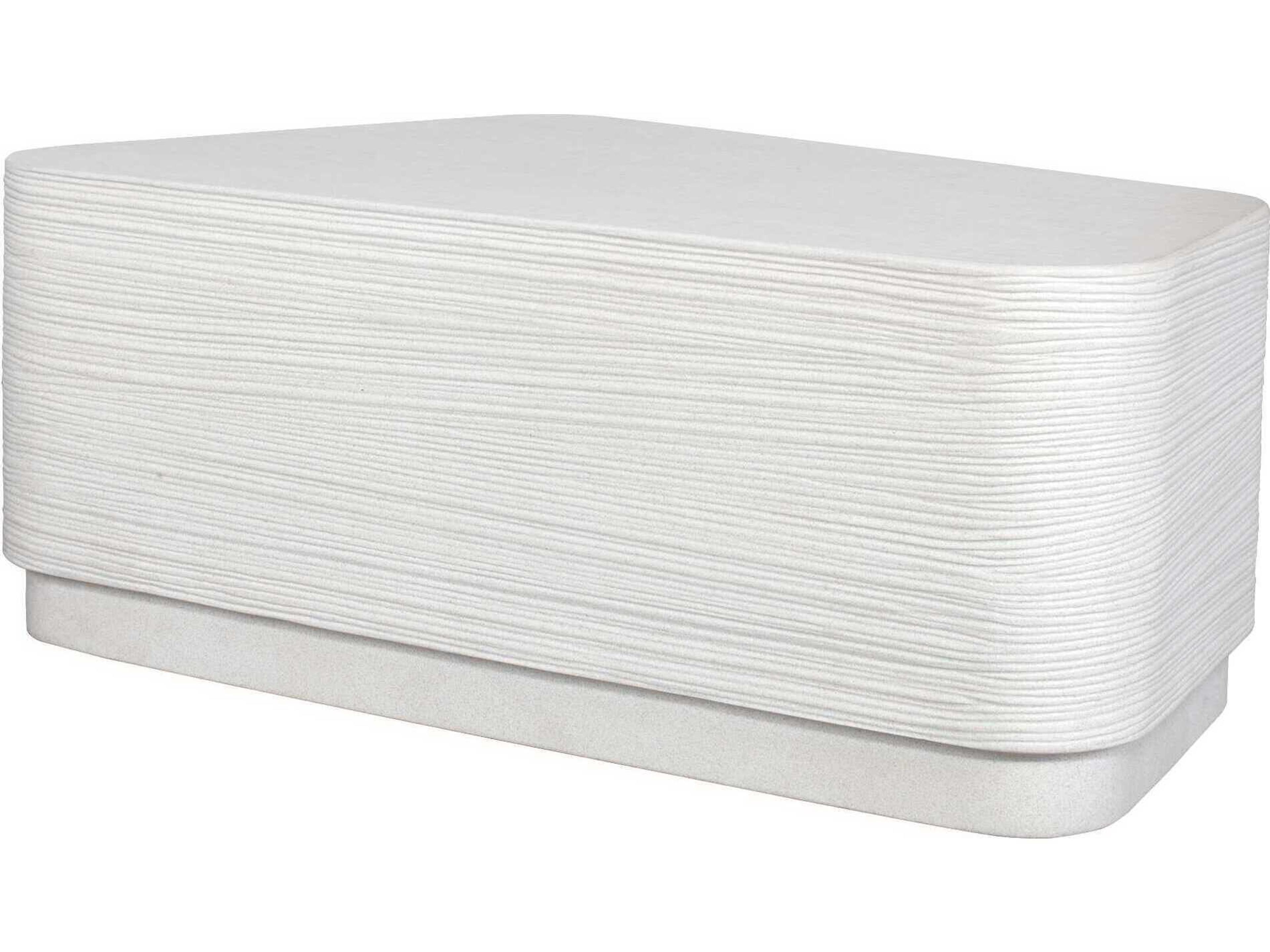 Uttermost Outdoor Saltwater White Concrete Coffee Table