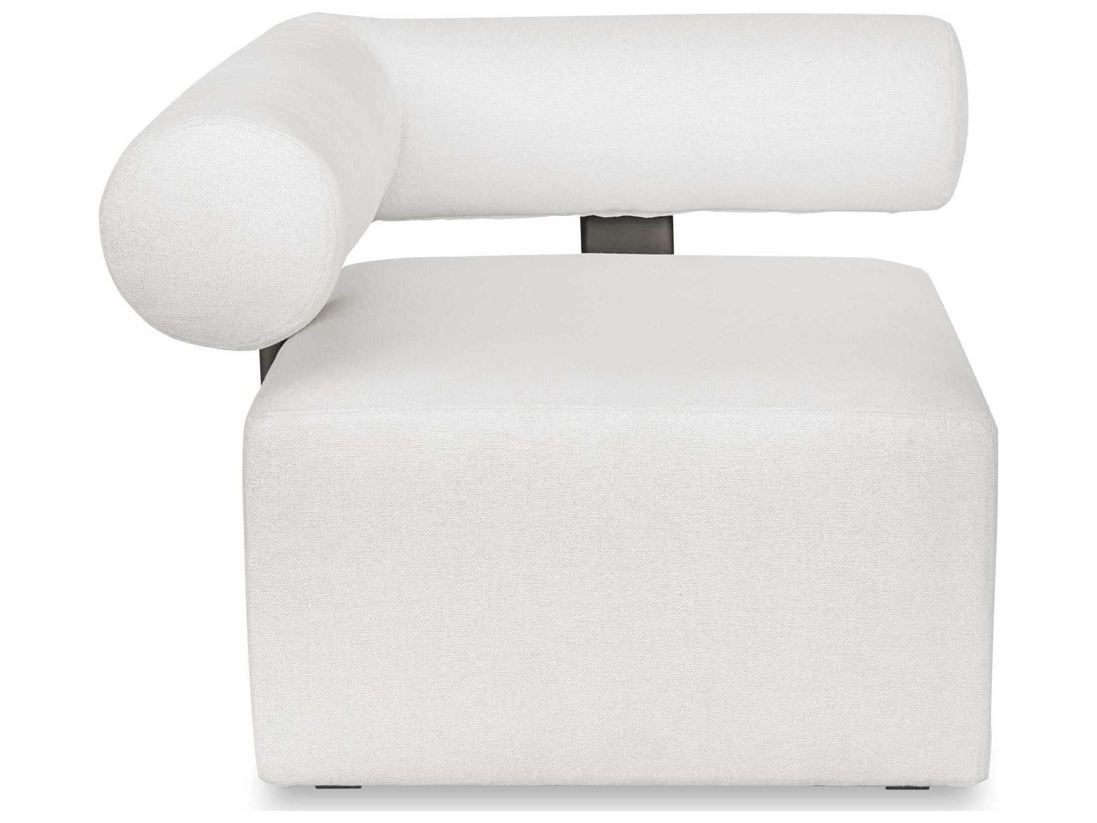 Bolster Back Java Black Oyster White Aluminum Cushion Lounge Chair