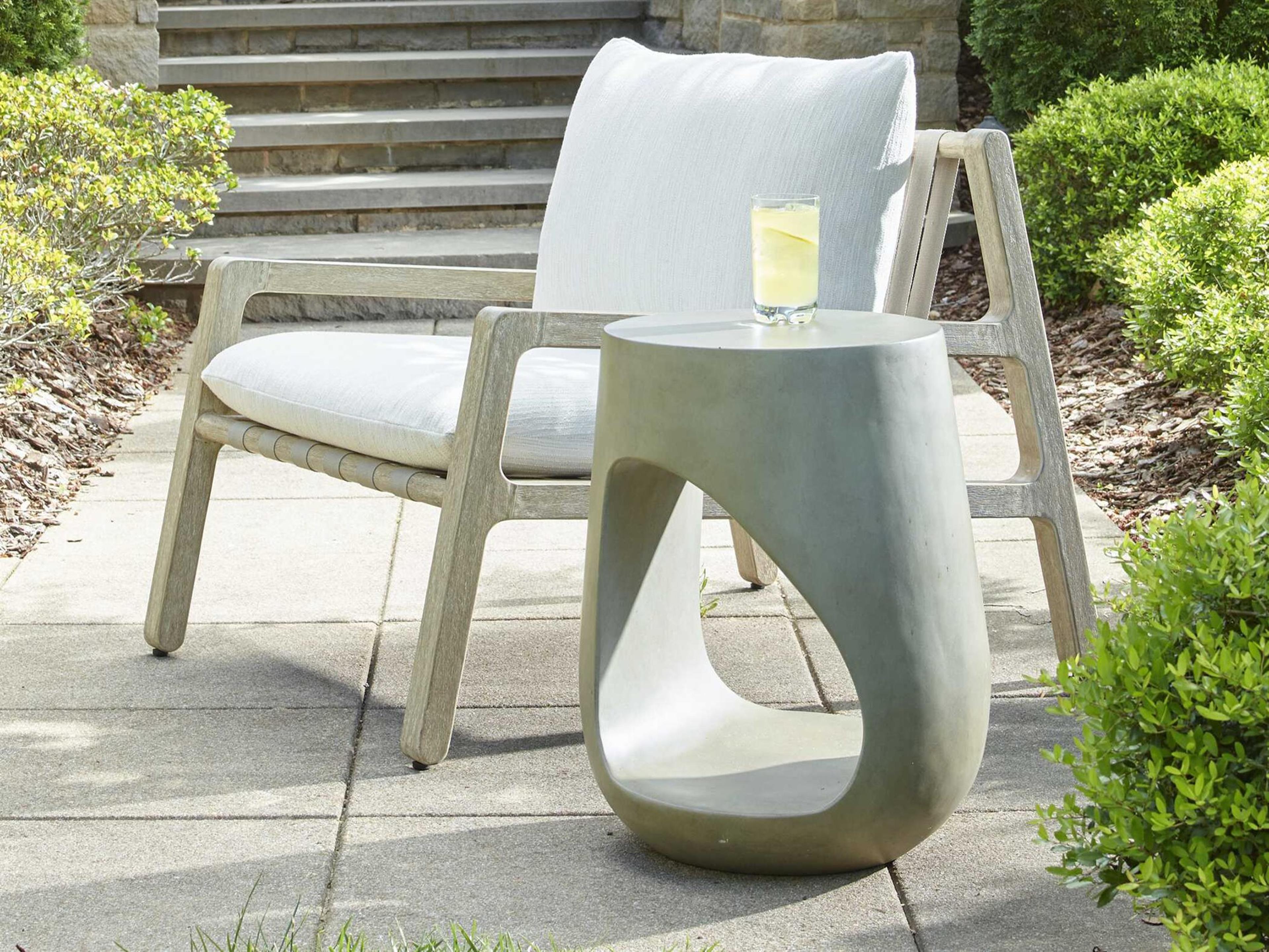 Uttermost Outdoor Strapped Wood Cushion Lounge Set