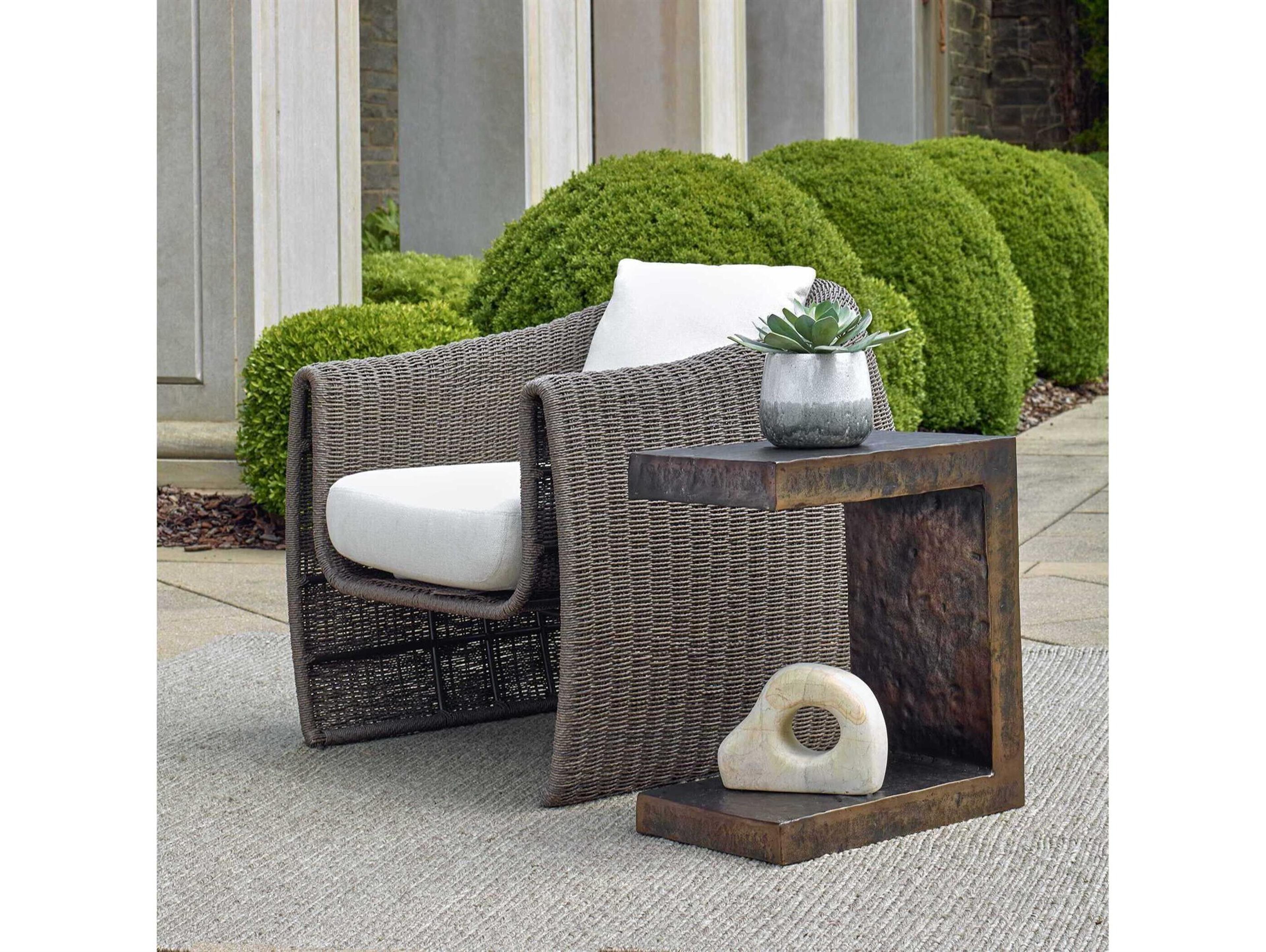 Uttermost Outdoor Tropic Wicker Cushion Lounge Set