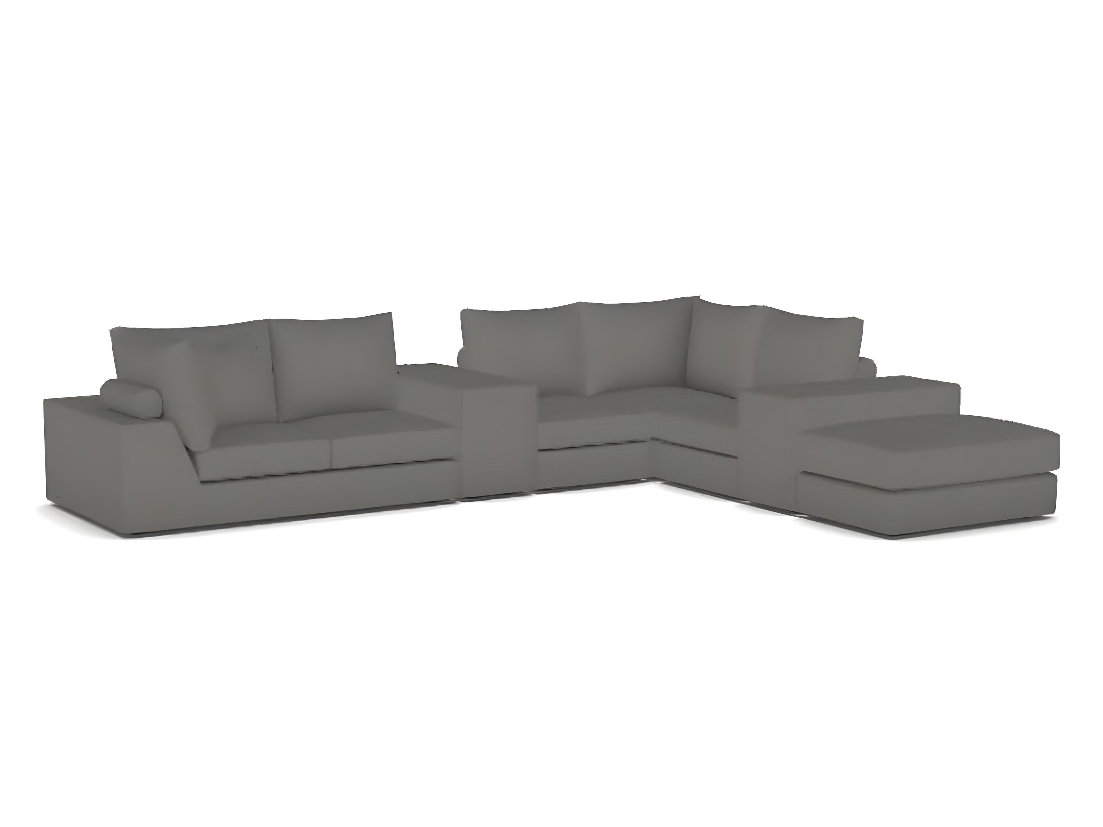 Vanguard Furniture Ease Gray Upholstered Sectional Sofa