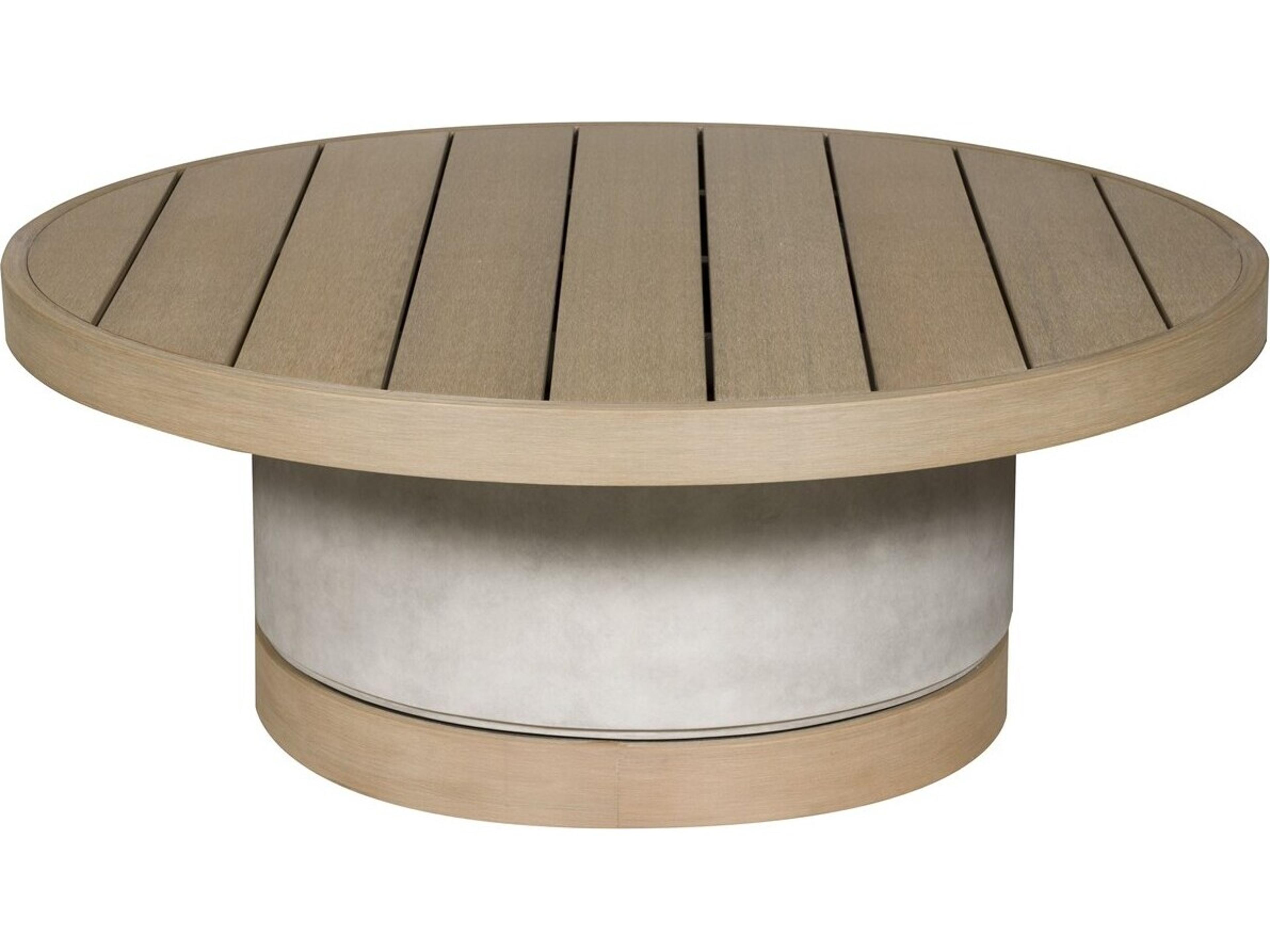 Vanguard Furniture Michael Weiss Tiburon Concrete Oyster Round Coffee Table