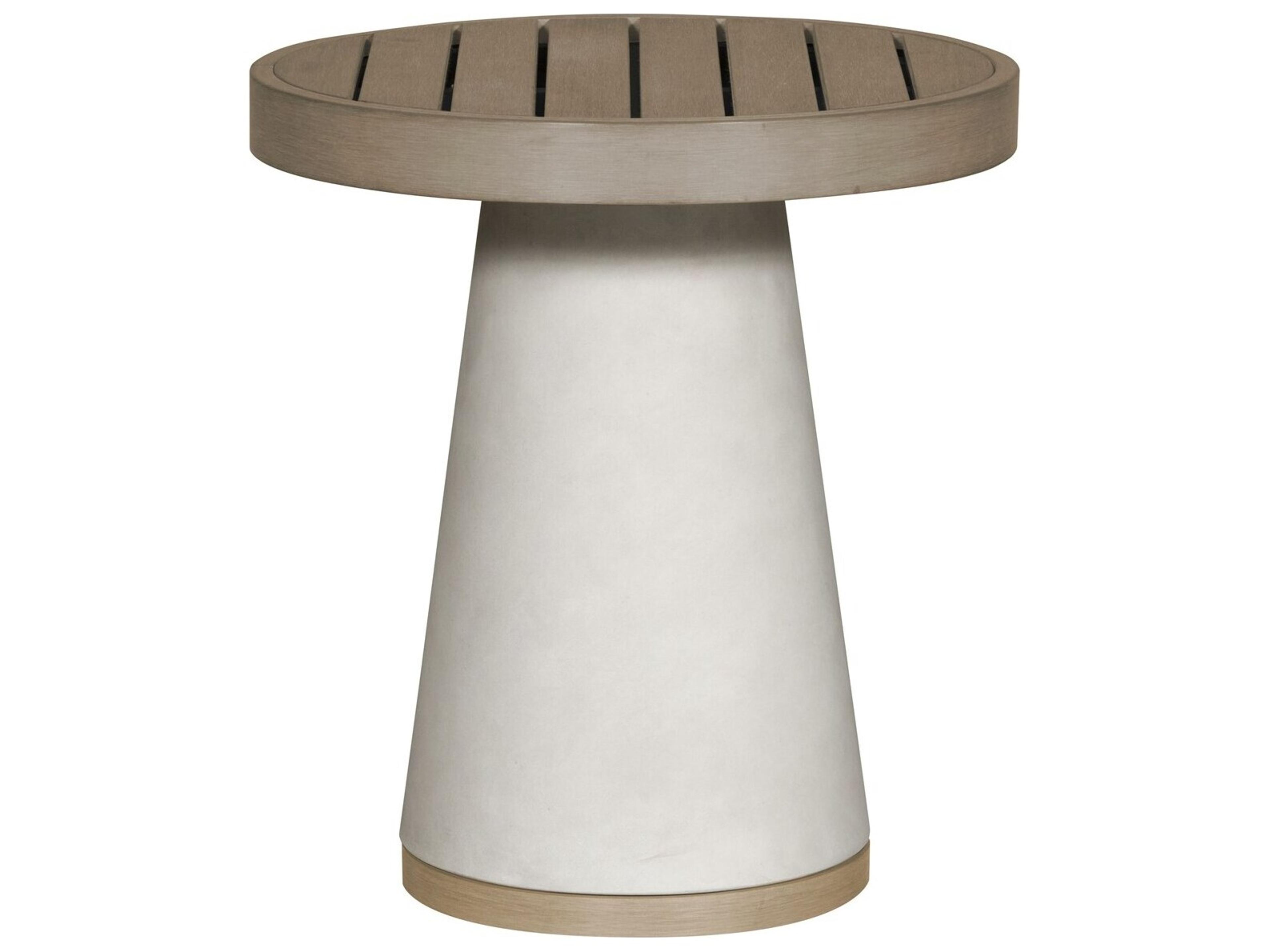 Vanguard Furniture Michael Weiss Tiburon Concrete Oyster Round End Table