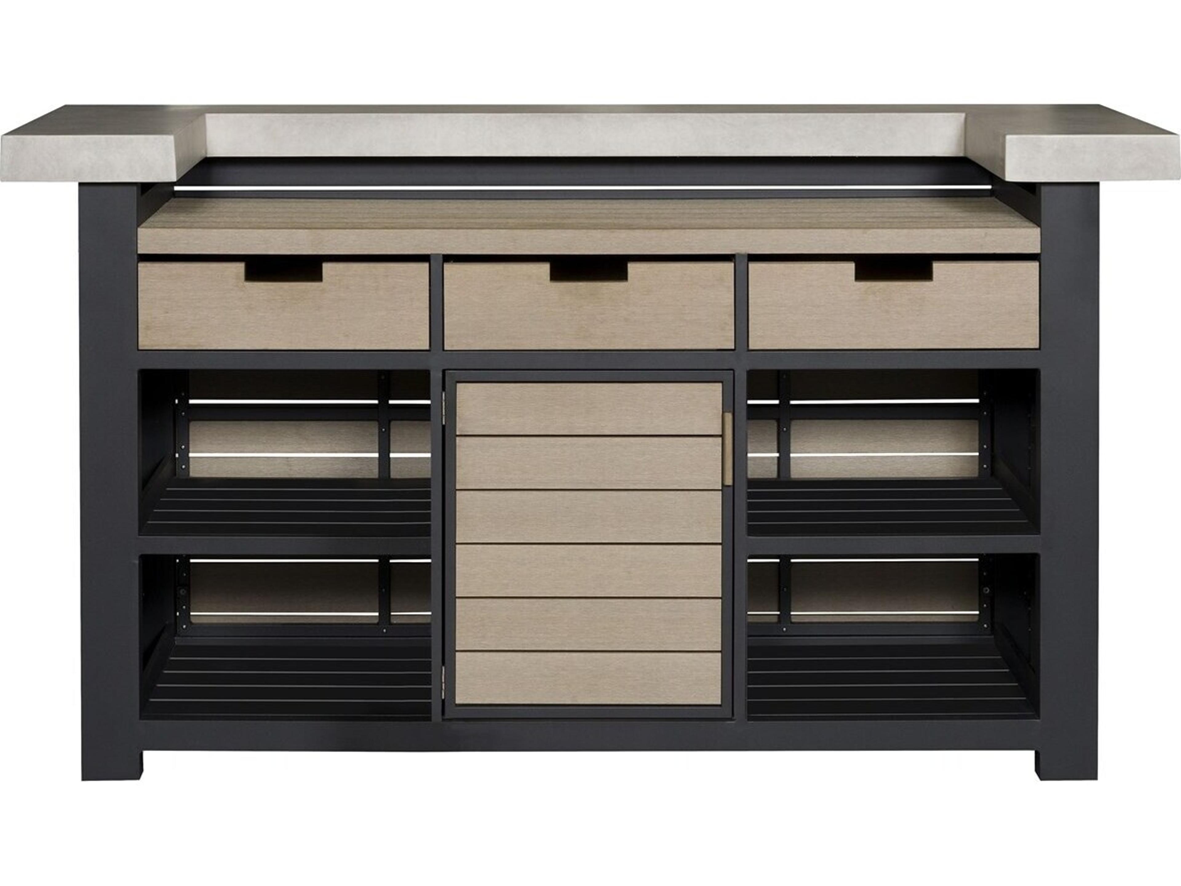 Vanguard Furniture Michael Weiss Montecito Aluminum Shadow 78"W x 30.5"D Rectangular Bar