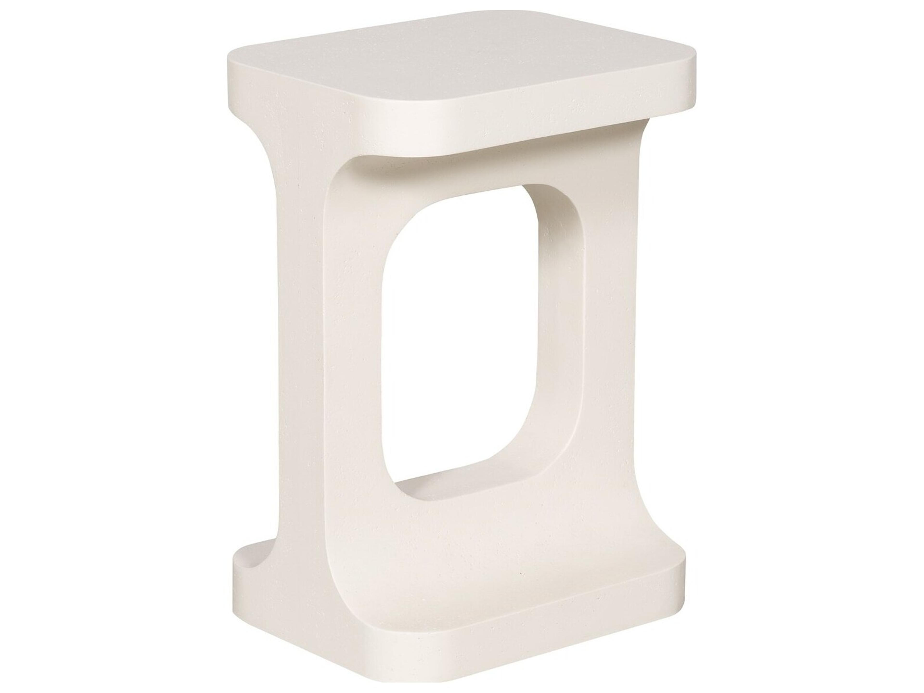 Vanguard Furniture Michael Weiss Hester Stone White Rectangular  End Table